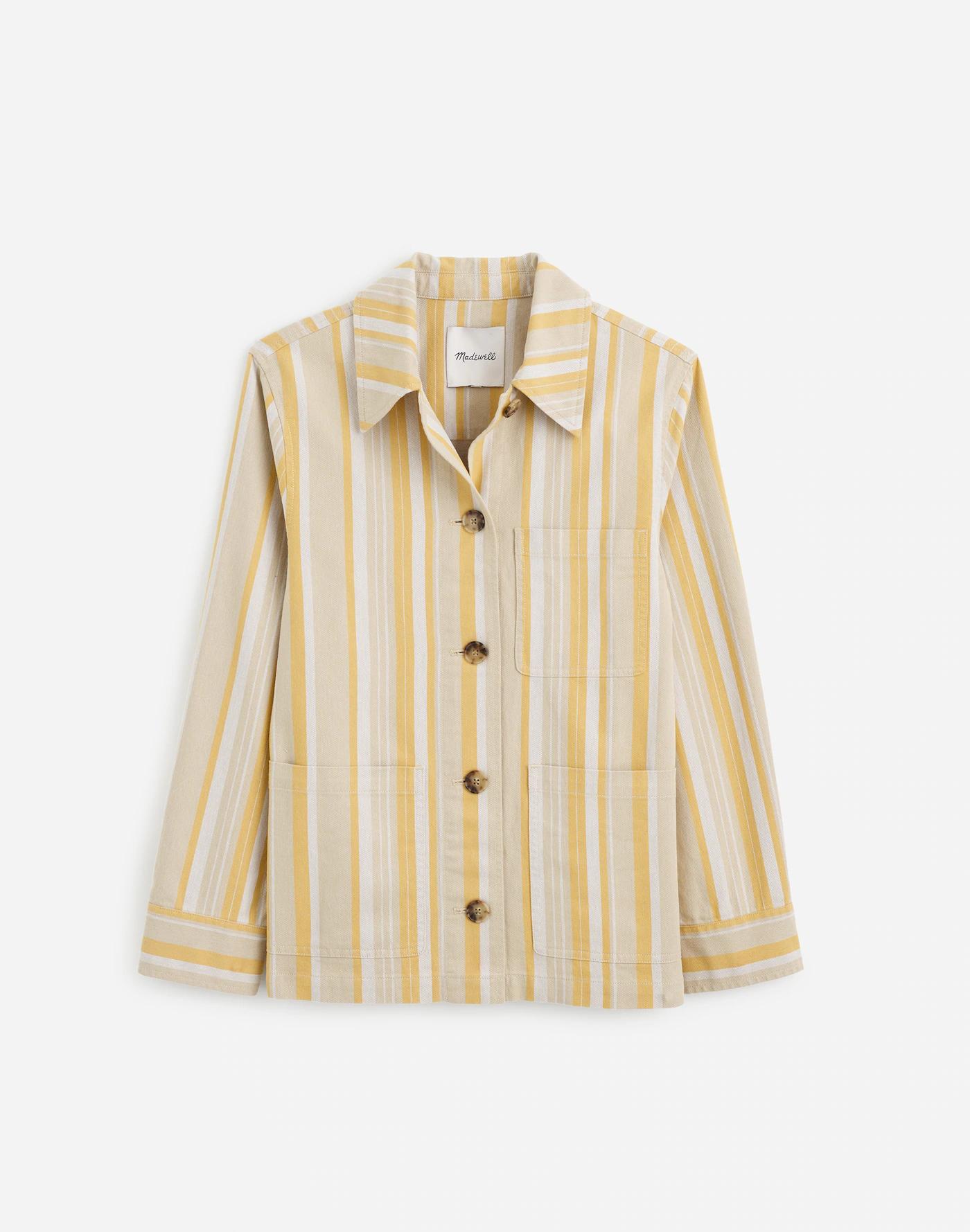 Long Chore Jacket in Stripe Product Image