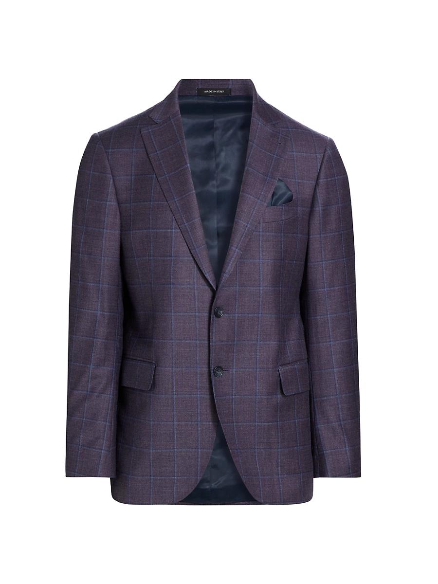 Mens COLLECTION Plaid Stretch Wool Sport Coat Product Image