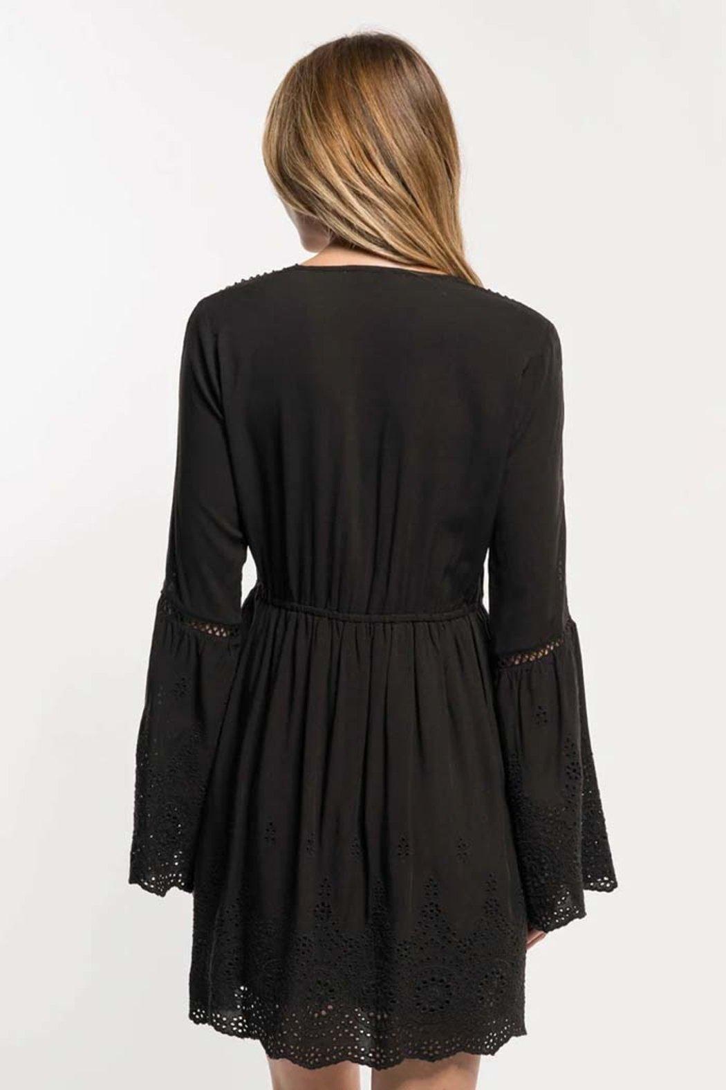 Embroidered Eyelet Plunge Dress Product Image