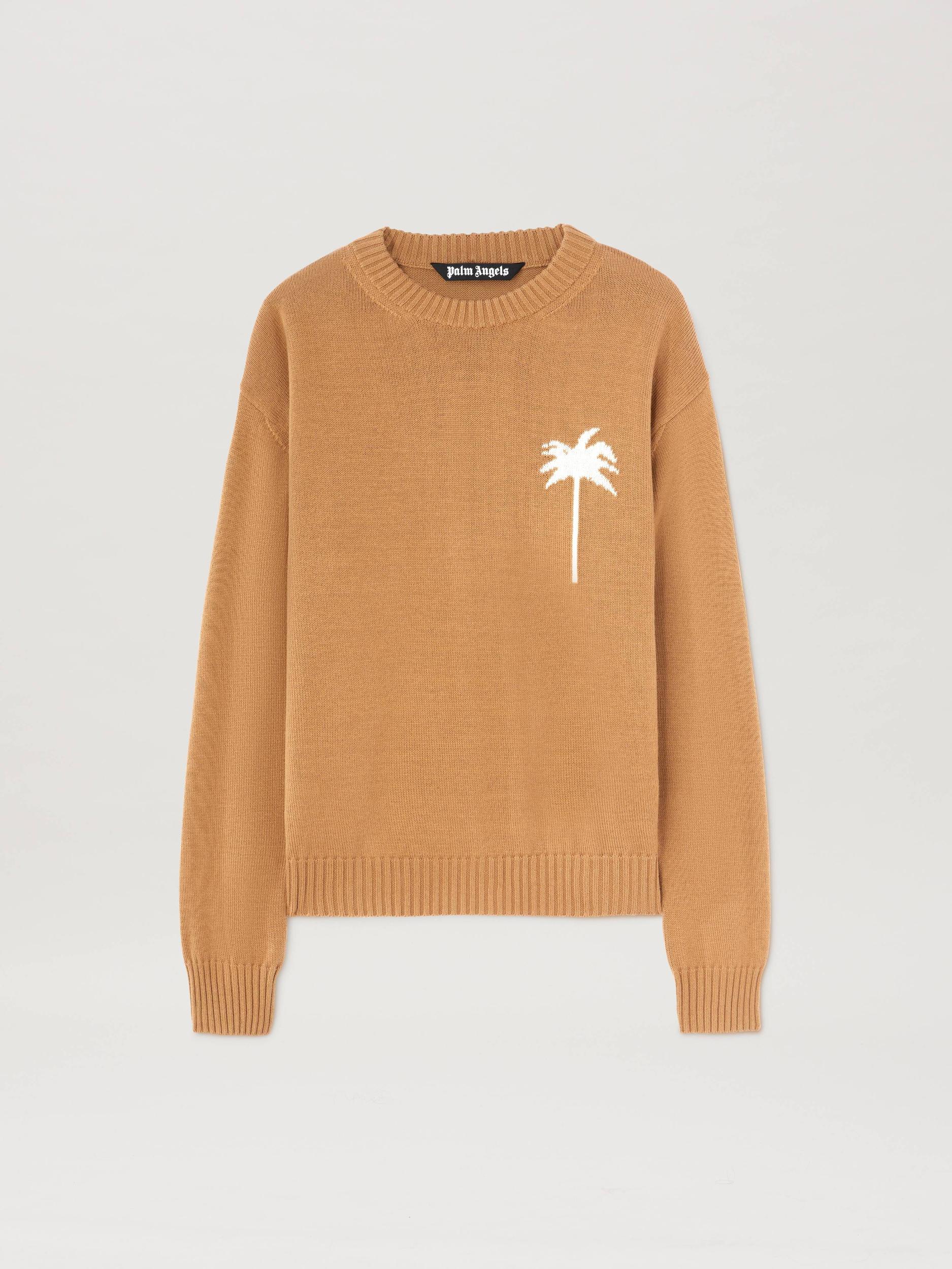 BACK PALMS KNIT SWEATER BEIGE - OFF WHIT Product Image
