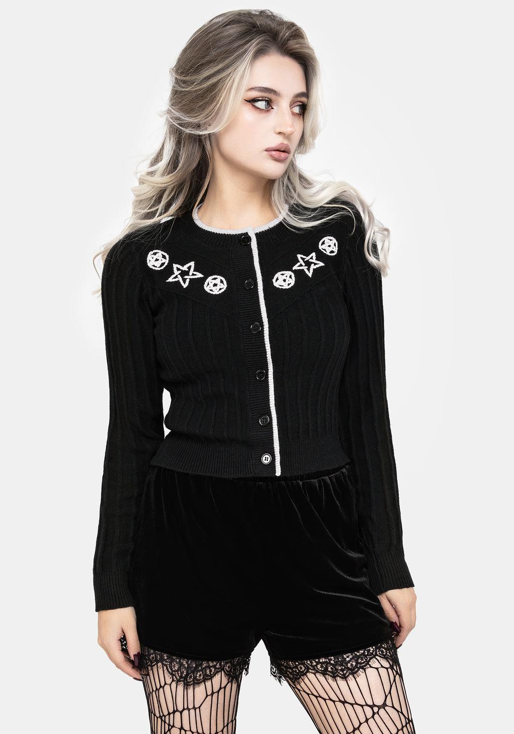 Pentagram Embroidered Cardigan Product Image