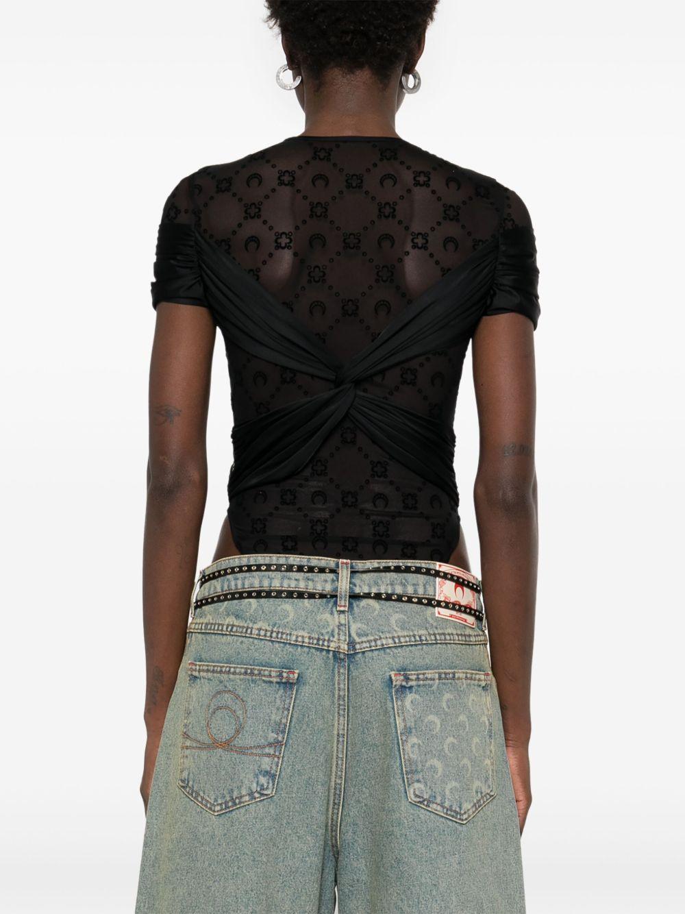 draped jersey bodysuit Product Image