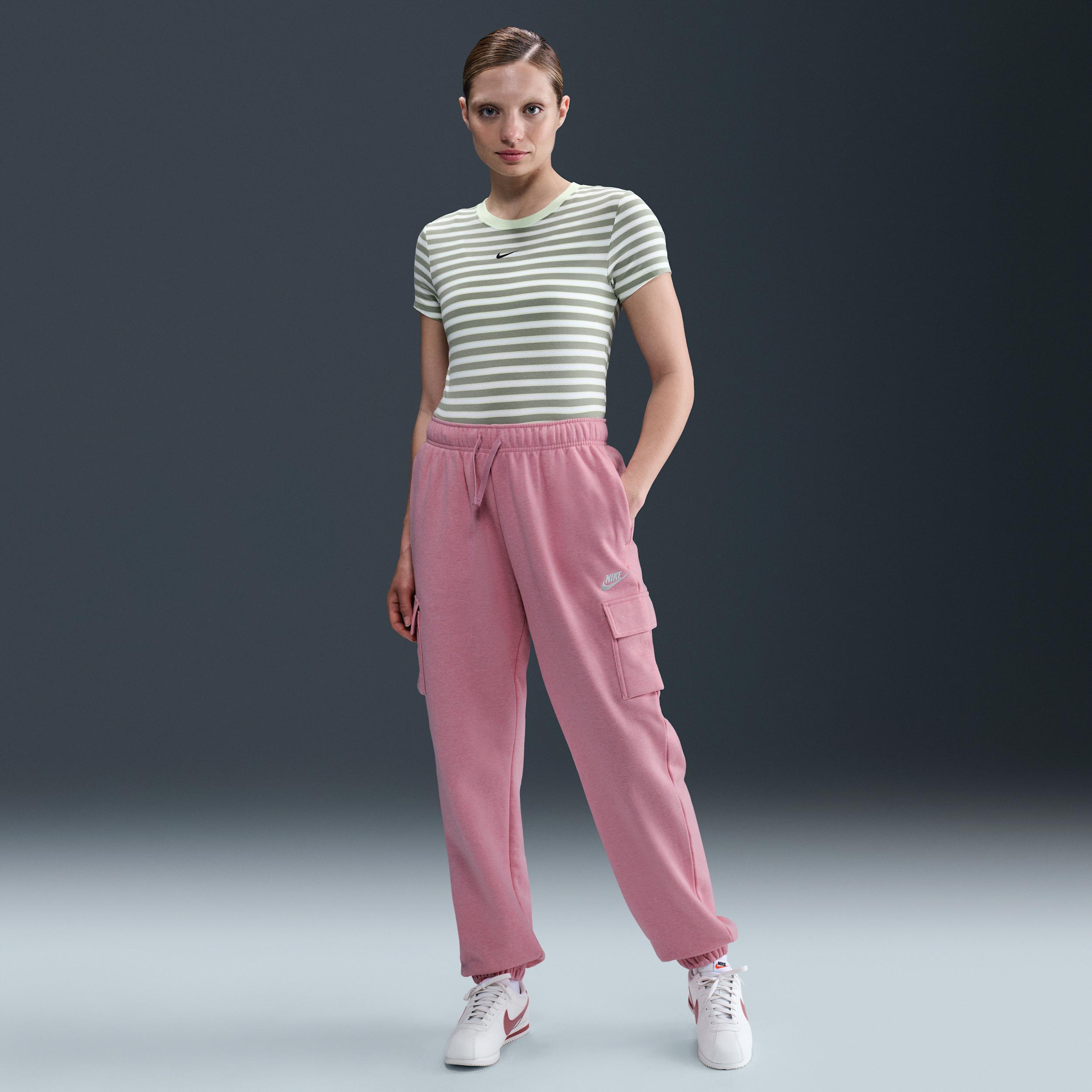 Women's Nike Sportswear Club Fleece Mid-Rise Oversized Cargo Sweatpants Product Image