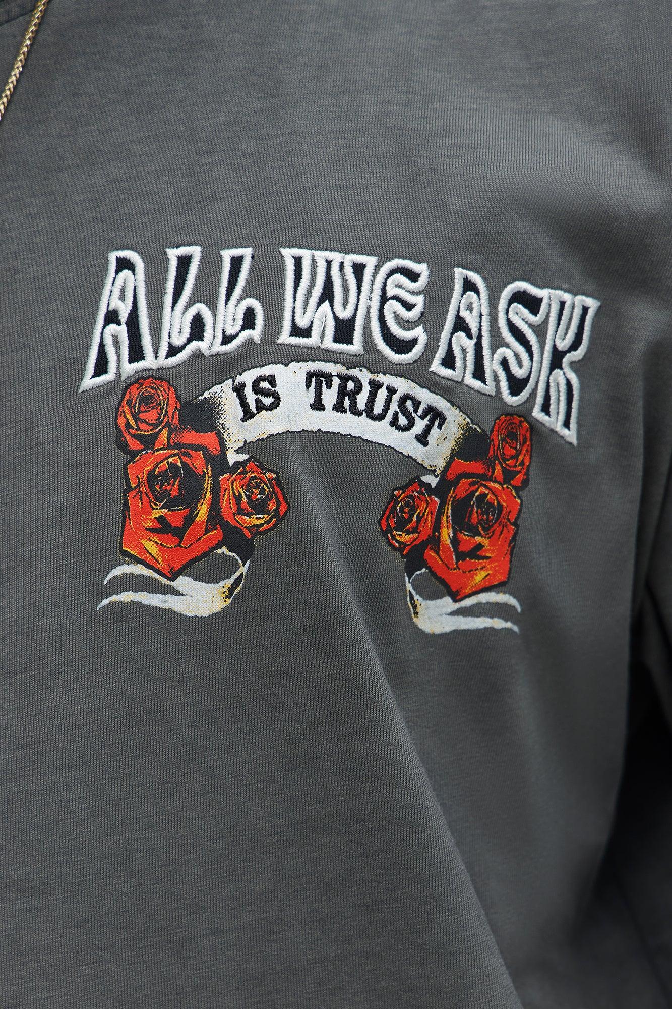 All We Trust Is Oversized Short Sleeve Tee - Black Product Image