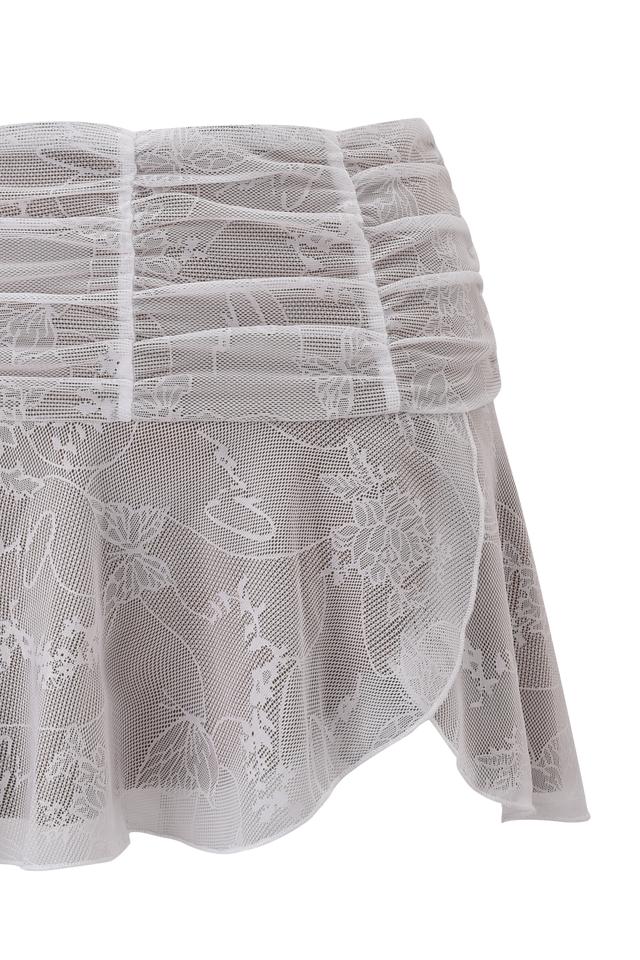 YVETTE SKIRT - WHITE : BUTTERFLY LACE Product Image