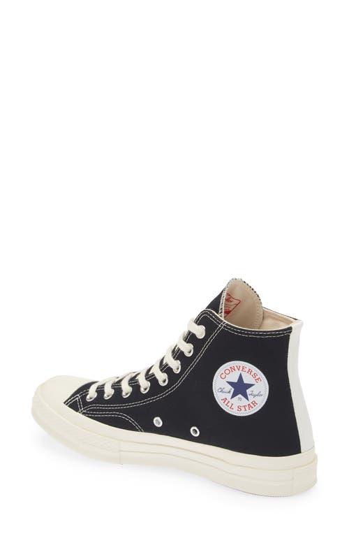 Comme des Garçons PLAY x Converse Chuck Taylor® All Star® Heart High Top Sneaker in Black at Nordstrom, Size 6 Women's Product Image