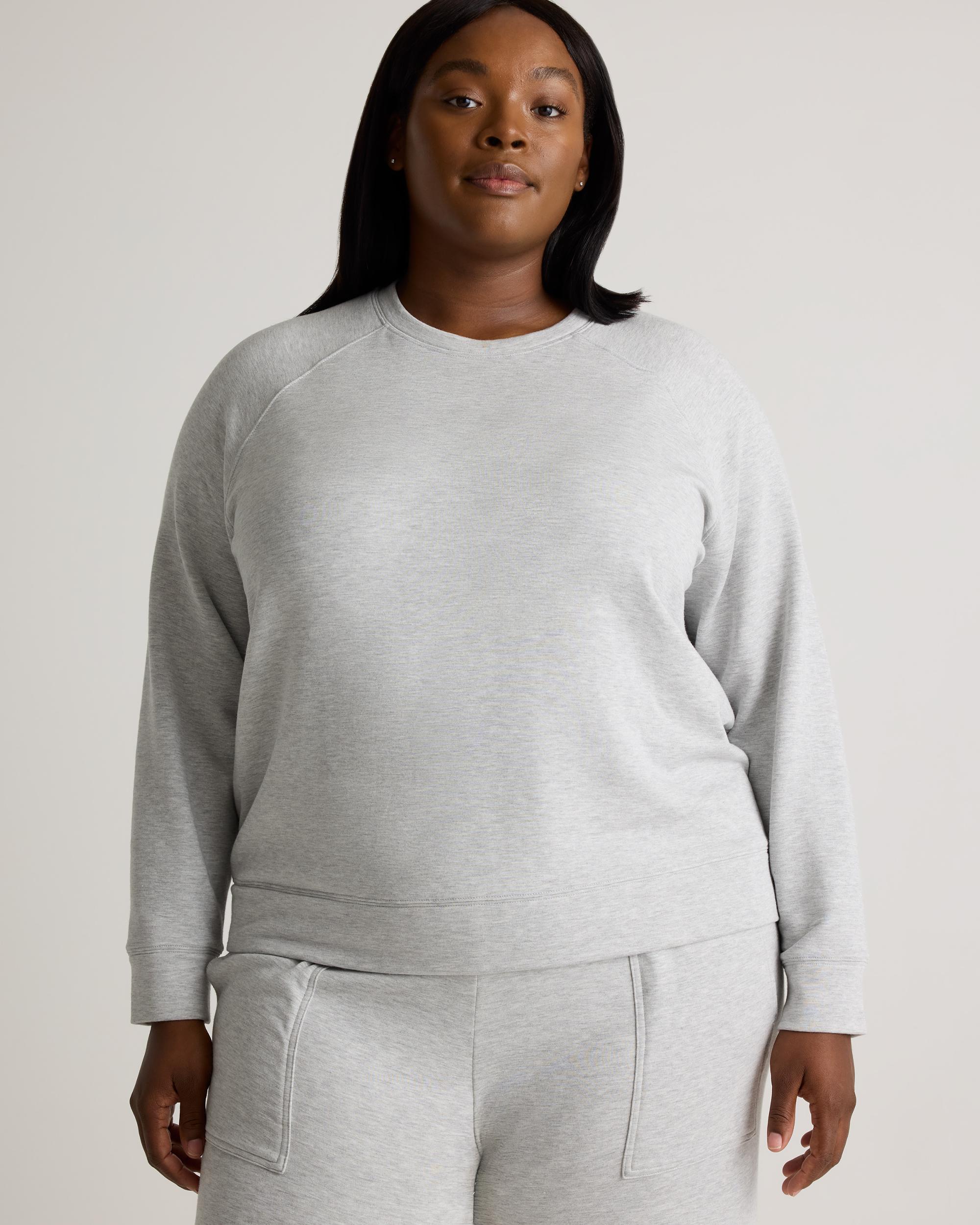 Quince | Women's SuperSoft Fleece Crew Neck Alpaca Sweater Lenzing Modal Product Image