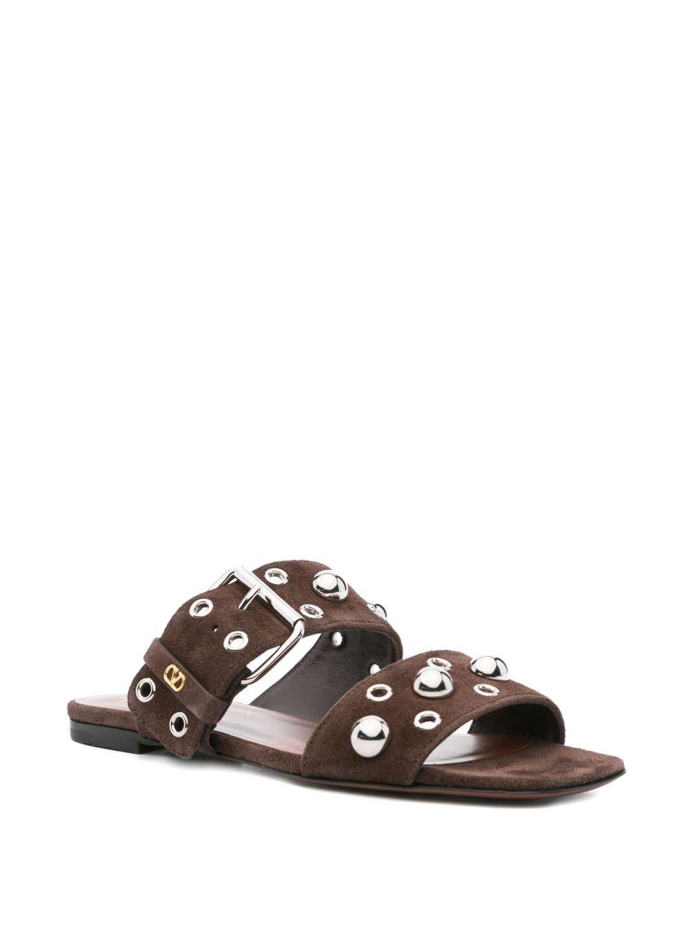 studded buckle flats Product Image