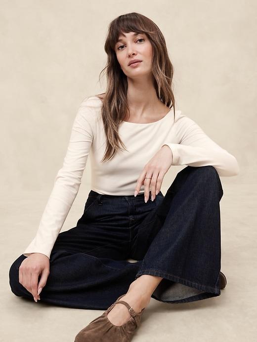 Soft Stretch Open Back Top Product Image