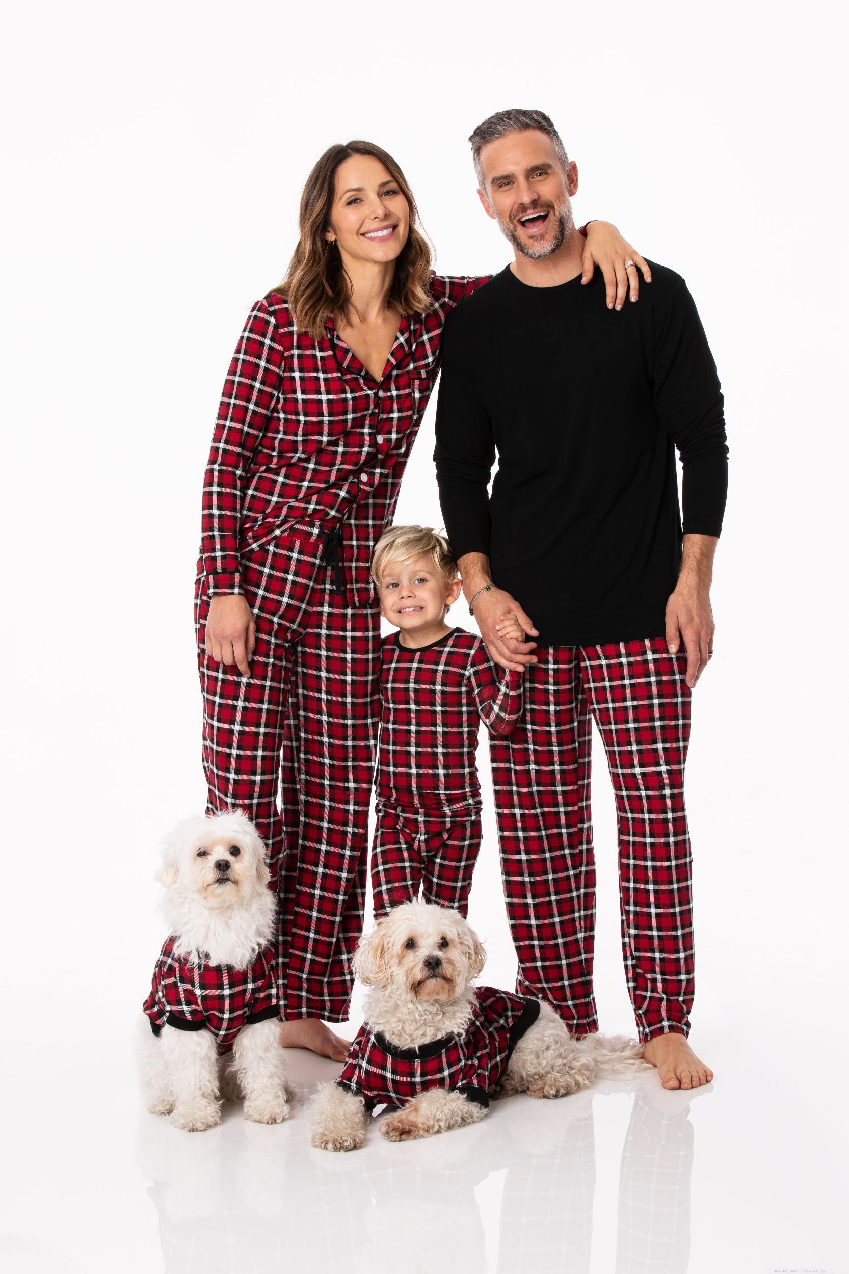 Crimson Plaid Men's Pajama Set Product Image
