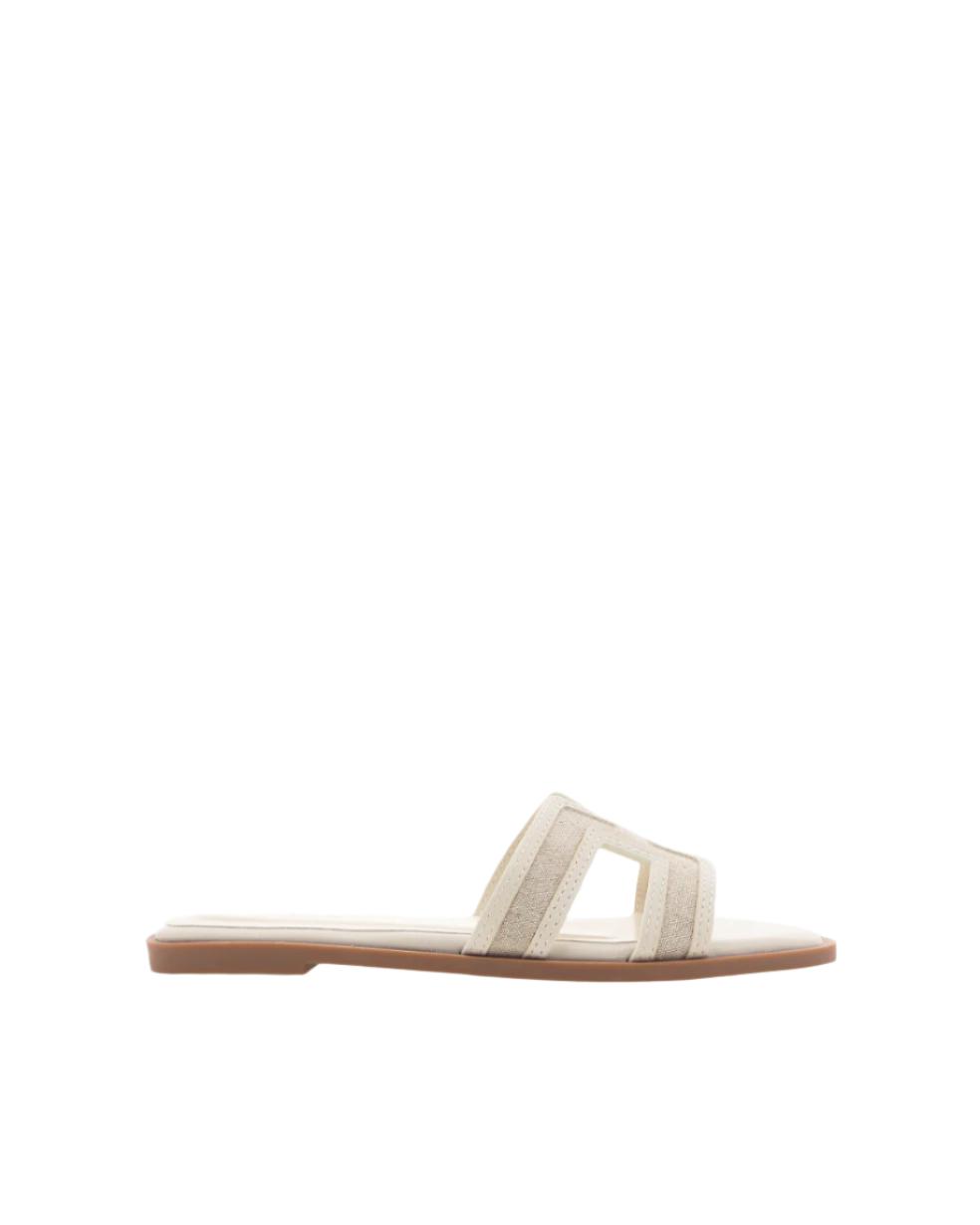 BILLINI | Gordy Slides | Cream Linen Product Image