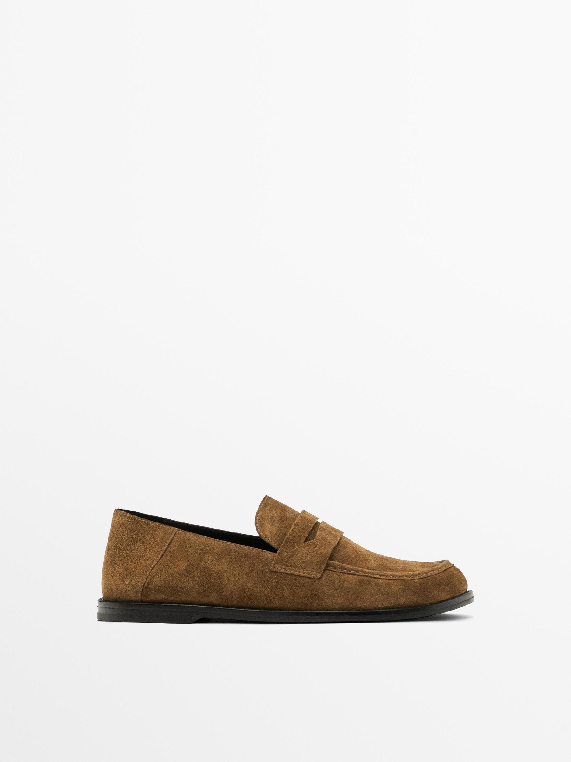 Split leather loafers Product Image