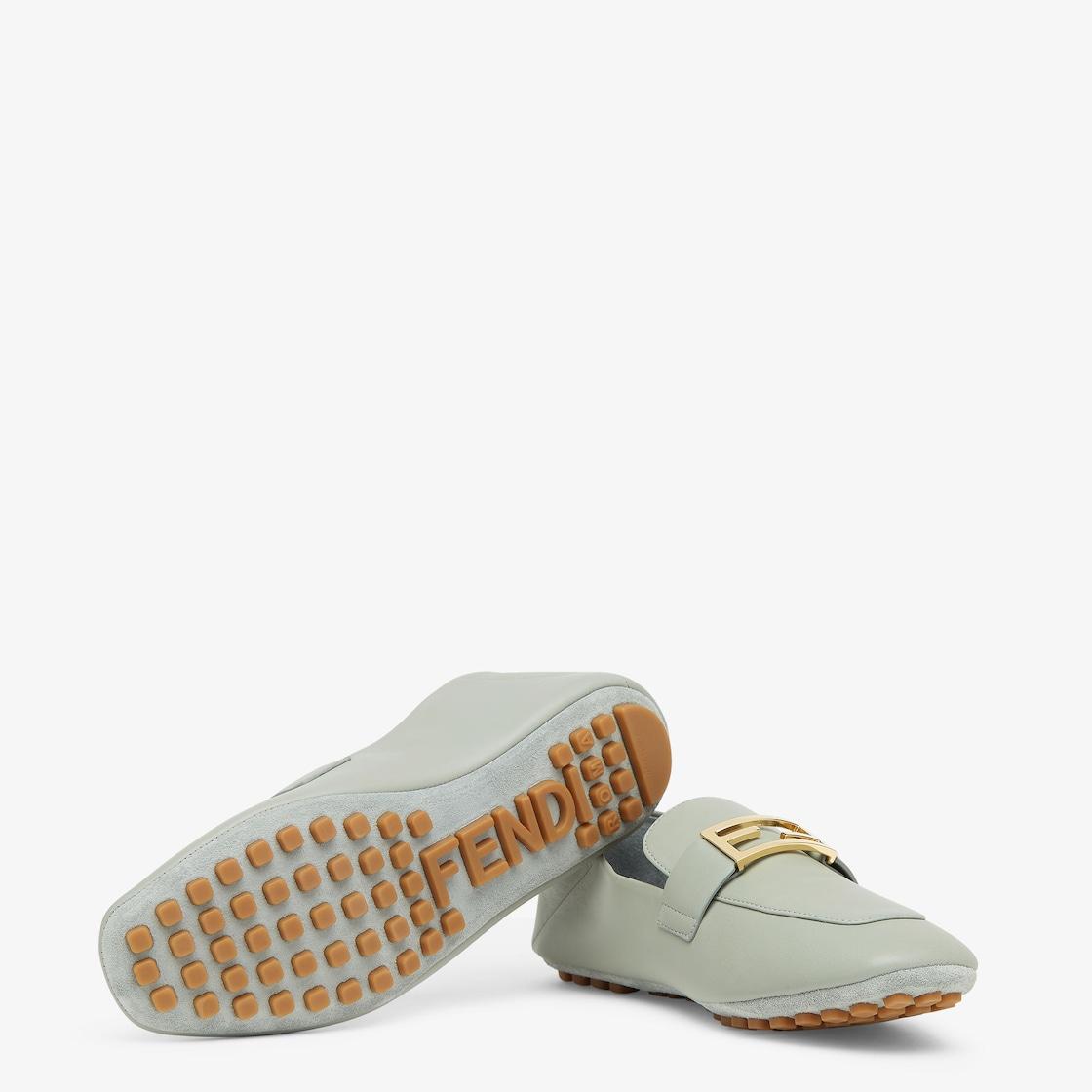 BaguetteMatcha green leather loafers Product Image