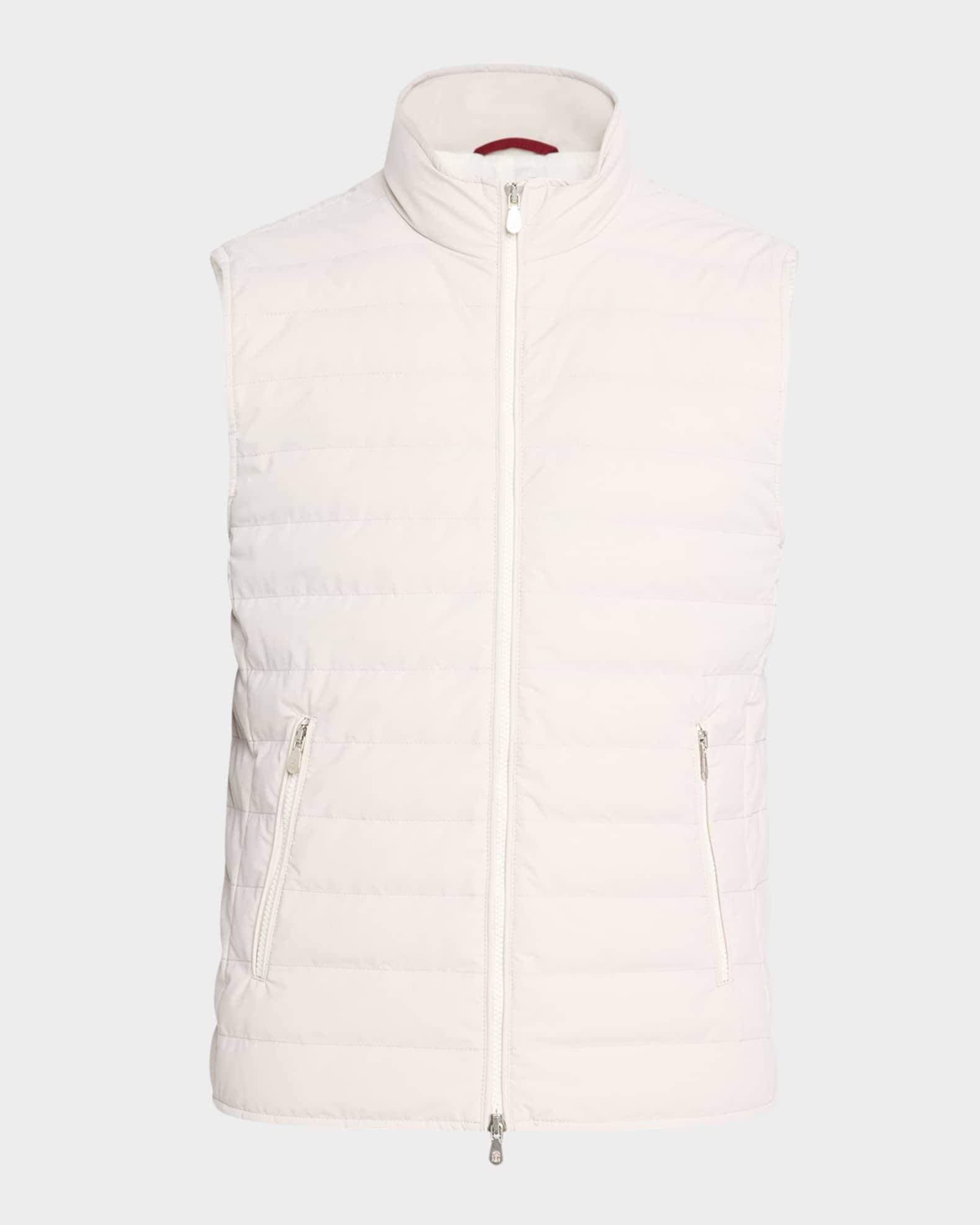 Men's Down Quilted Nylon Full-Zip Vest Product Image