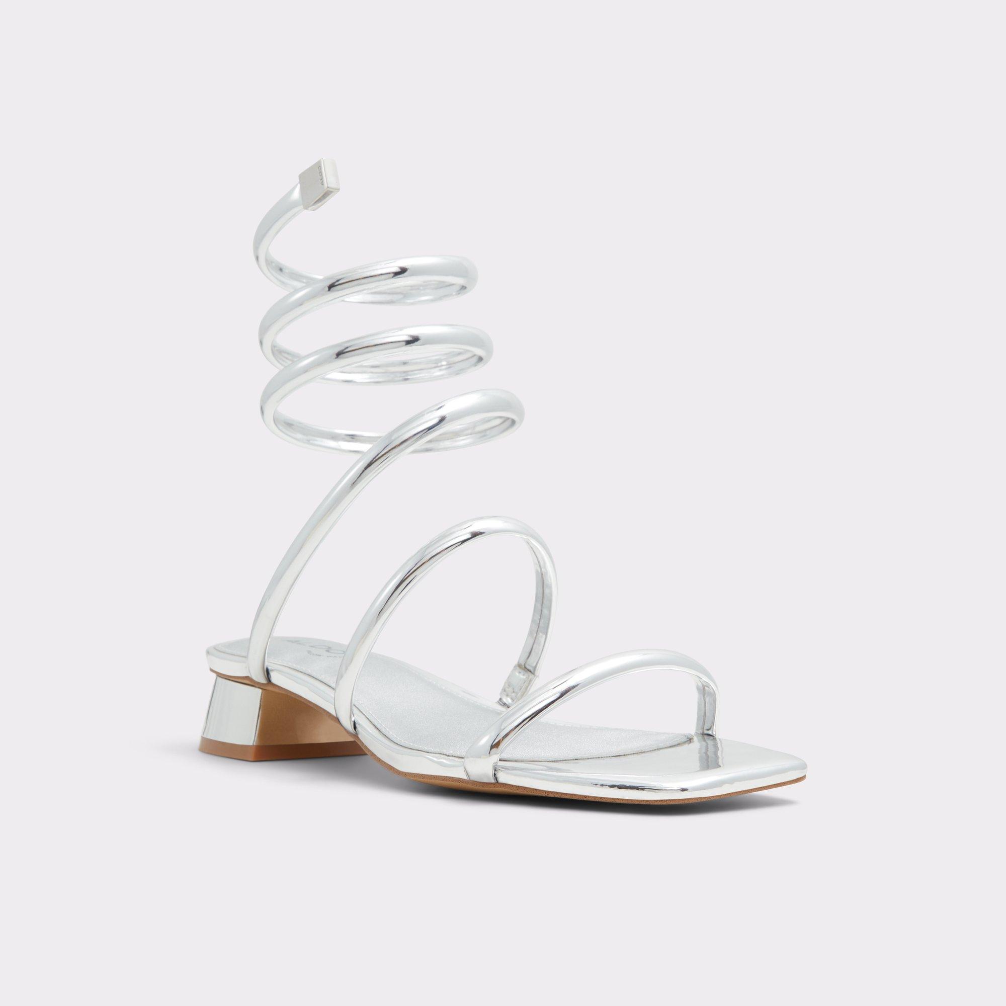Spinna Silver Women's Strappy sandals | ALDO US Product Image