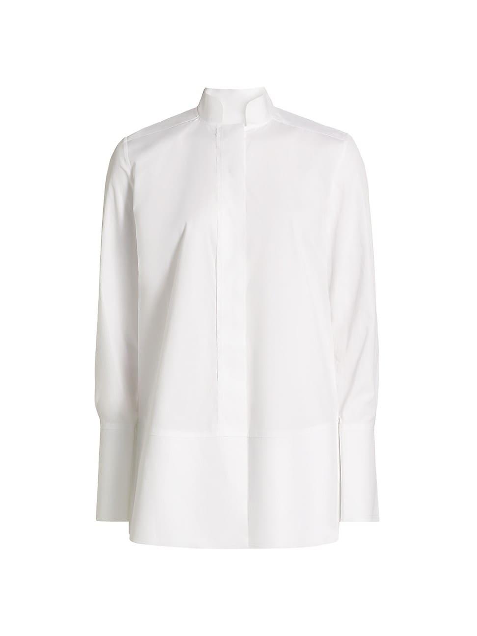 Womens Nerhu Cotton Raw-Edge Shirt Product Image