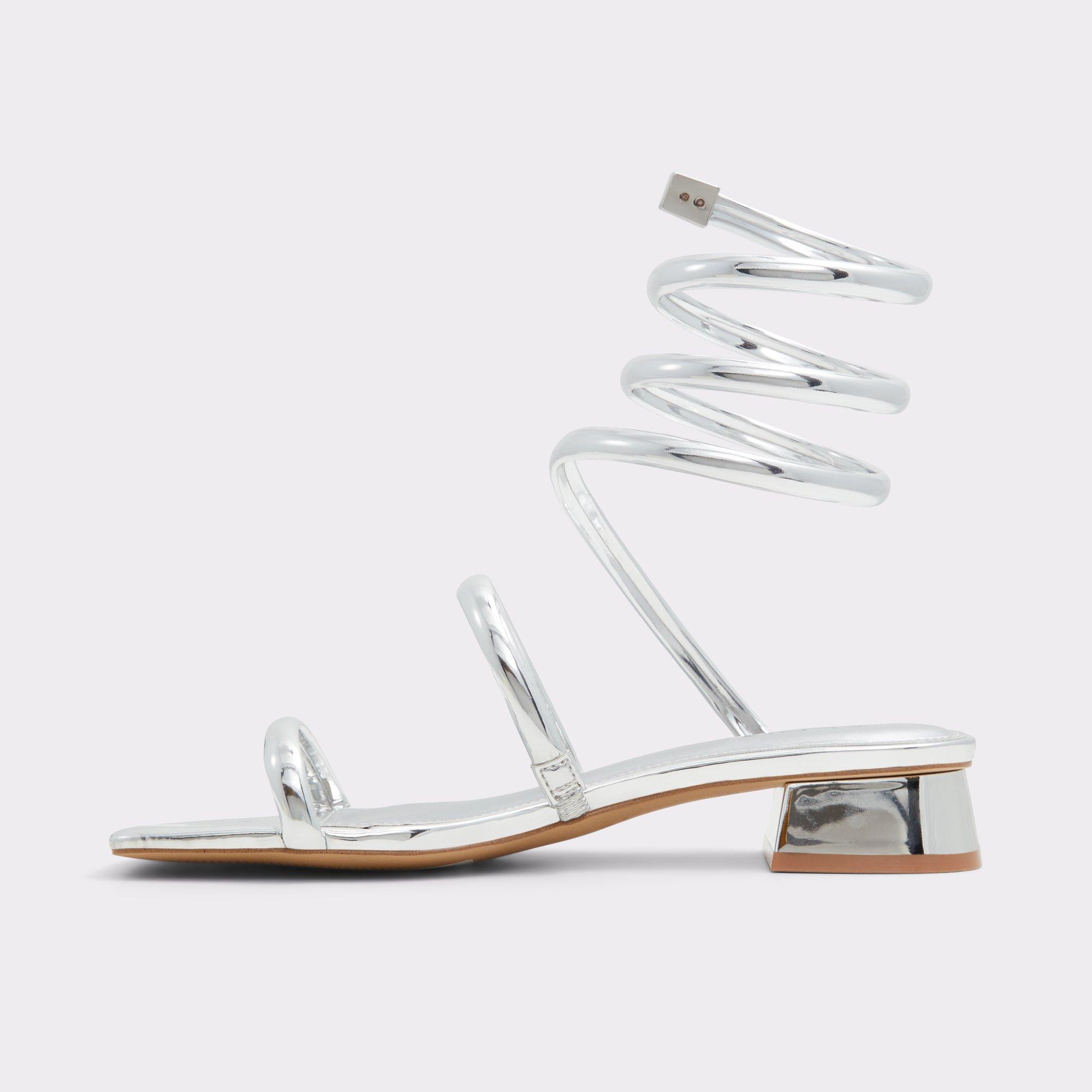 Spinna Silver Women's Strappy sandals | ALDO US Product Image