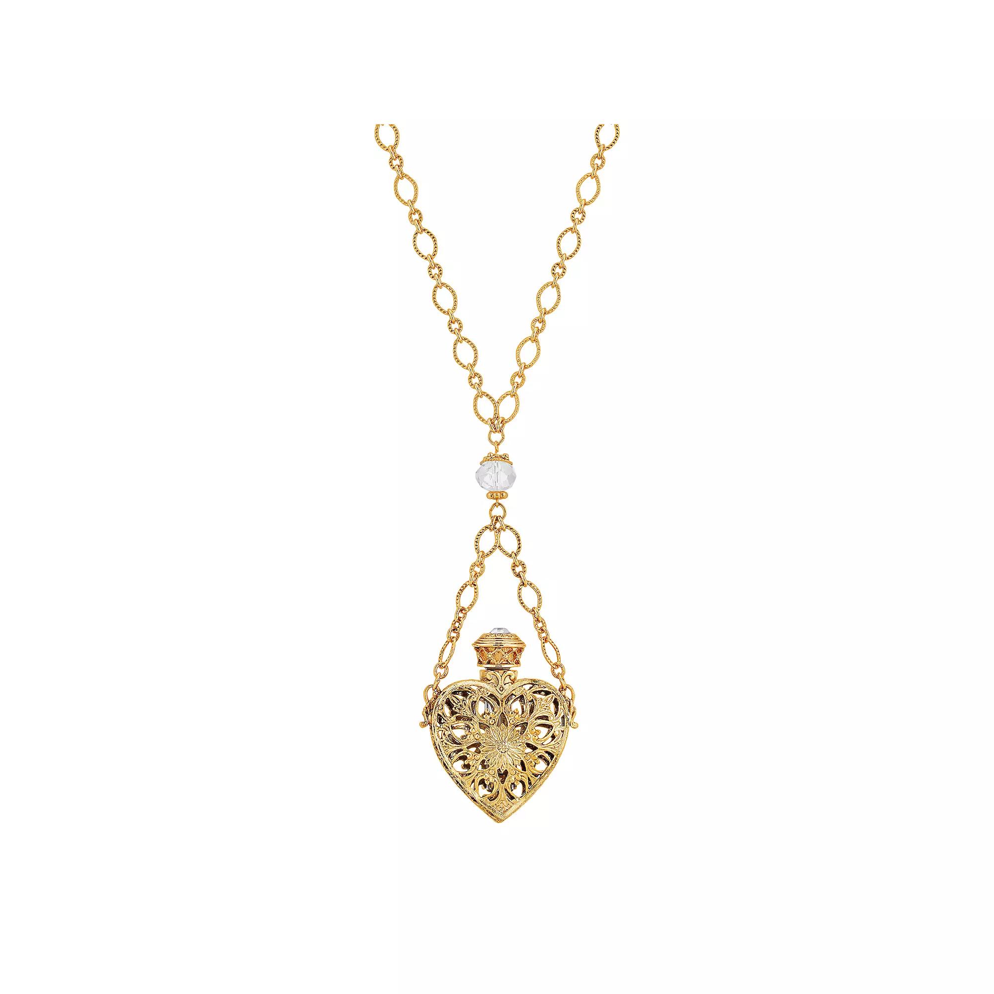 Sunkissed Sterling Cubic Zirconia Daisy Necklace, Women's, Gold Tone Product Image