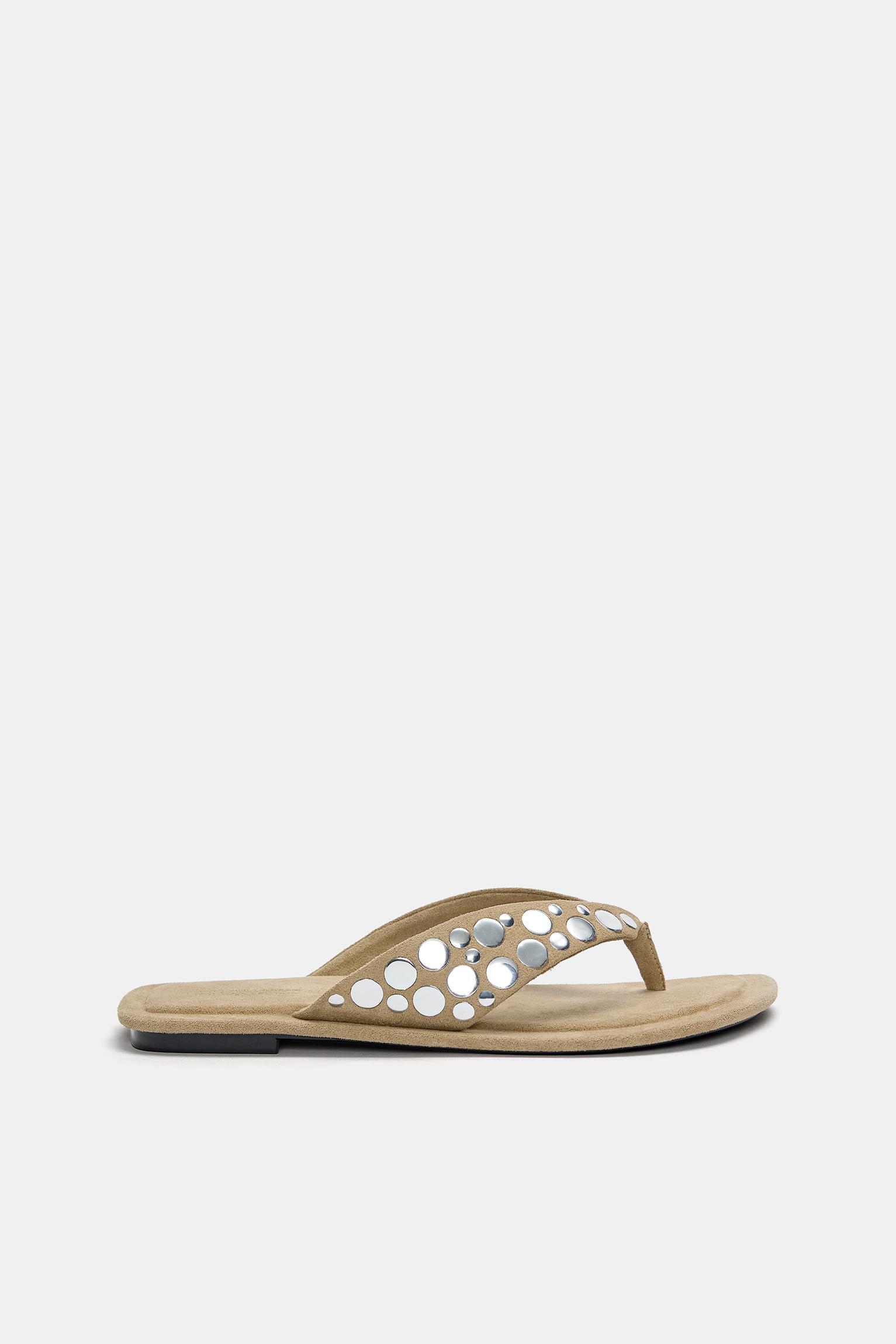 Flat sandals with decorations Product Image