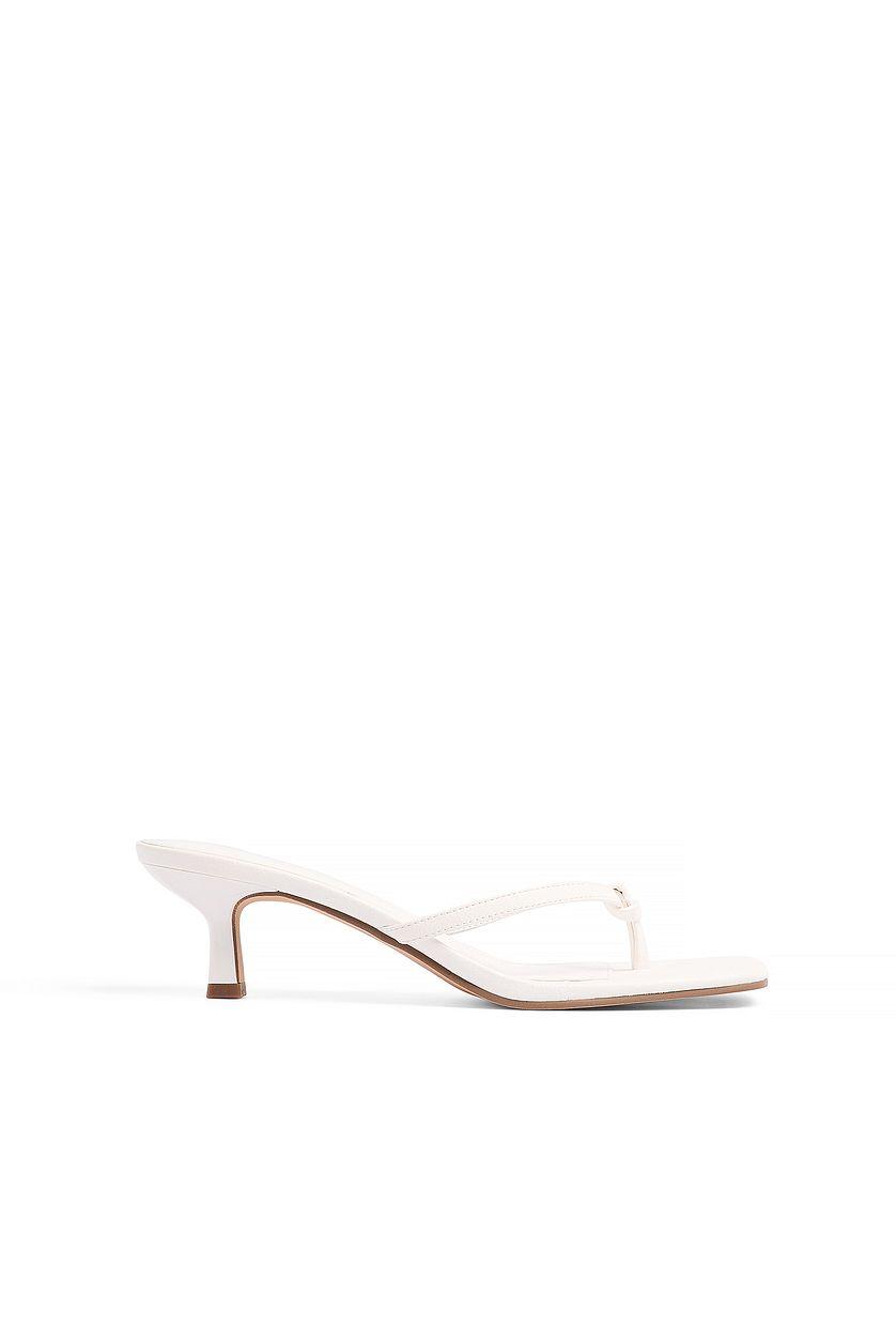 Knotted Thong Strap Heels Product Image