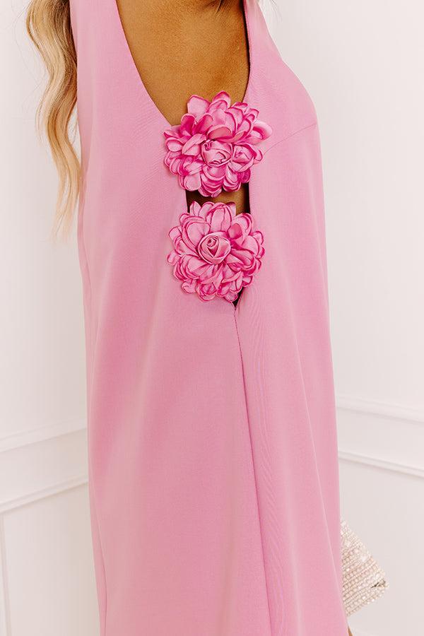 Elegant Evening Mini Dress in Pink Product Image