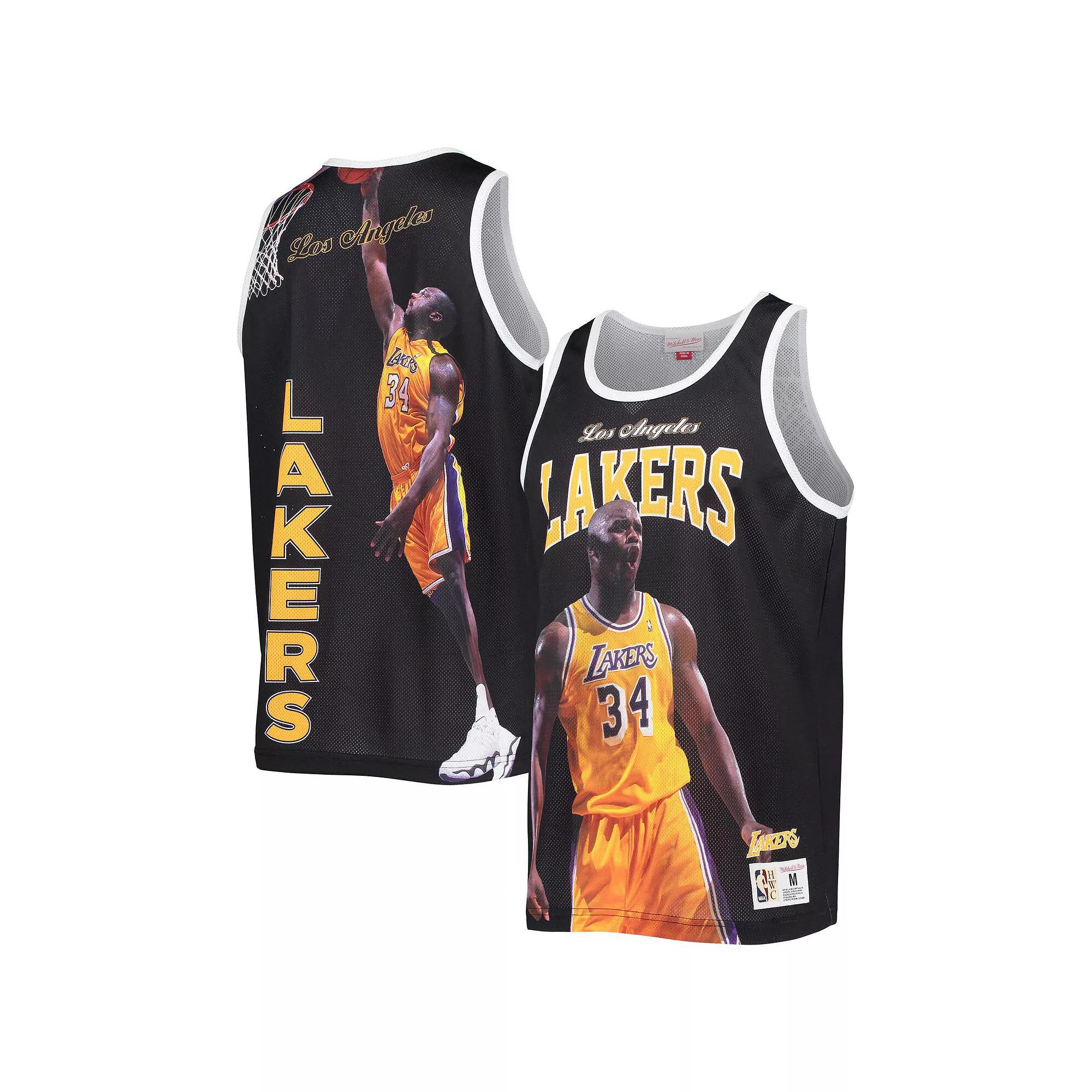 Men's Mitchell & Ness Shaquille O'Neal Black Los Angeles Lakers Hardwood Classics Player Tank Top, Size: Medium Product Image