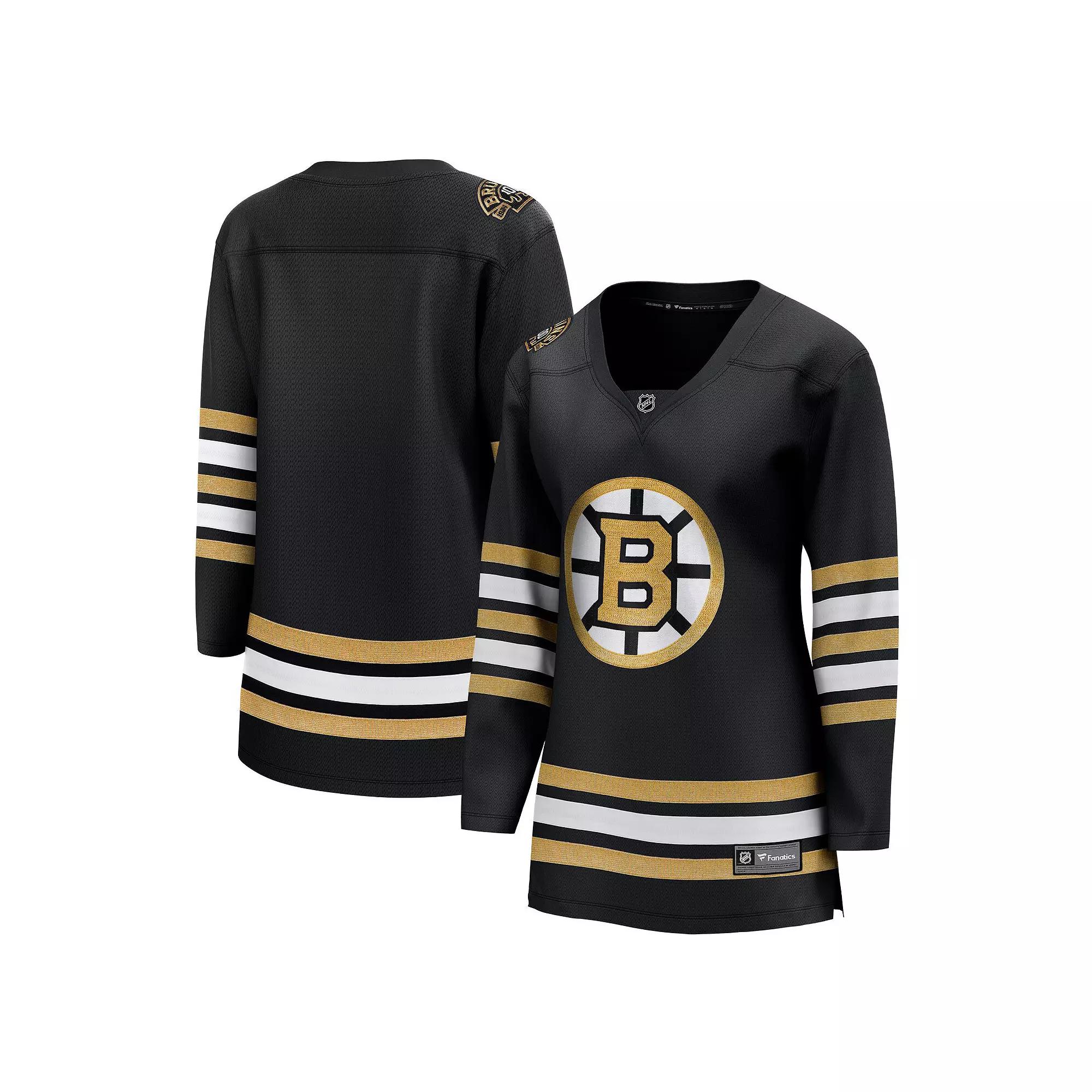 Women's Fanatics Branded Black Boston Bruins 100th Anniversary Premier Breakaway Jersey,  Product Image