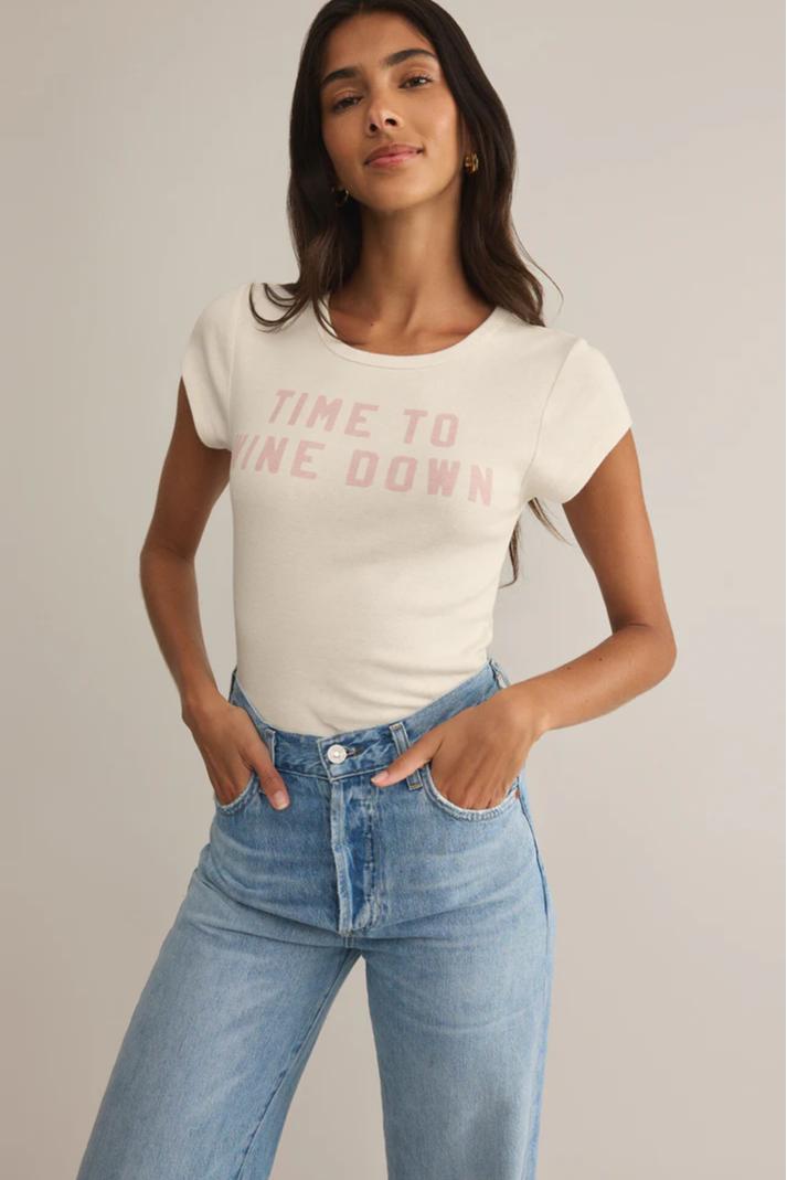 Wine Down Cheeky Tee Product Image