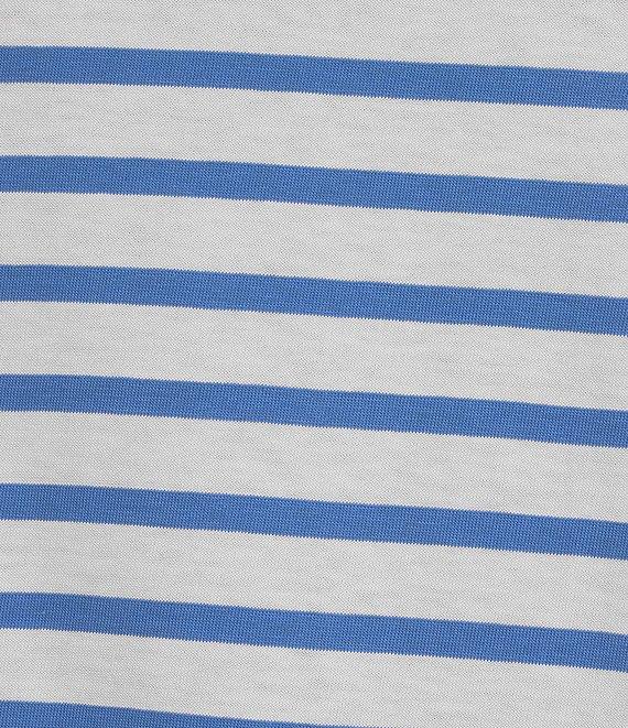 Lilly Pulitzer x Saint James Minquidame Contrast Stripe Round Neck Long Sleeve Cotton Tee Product Image