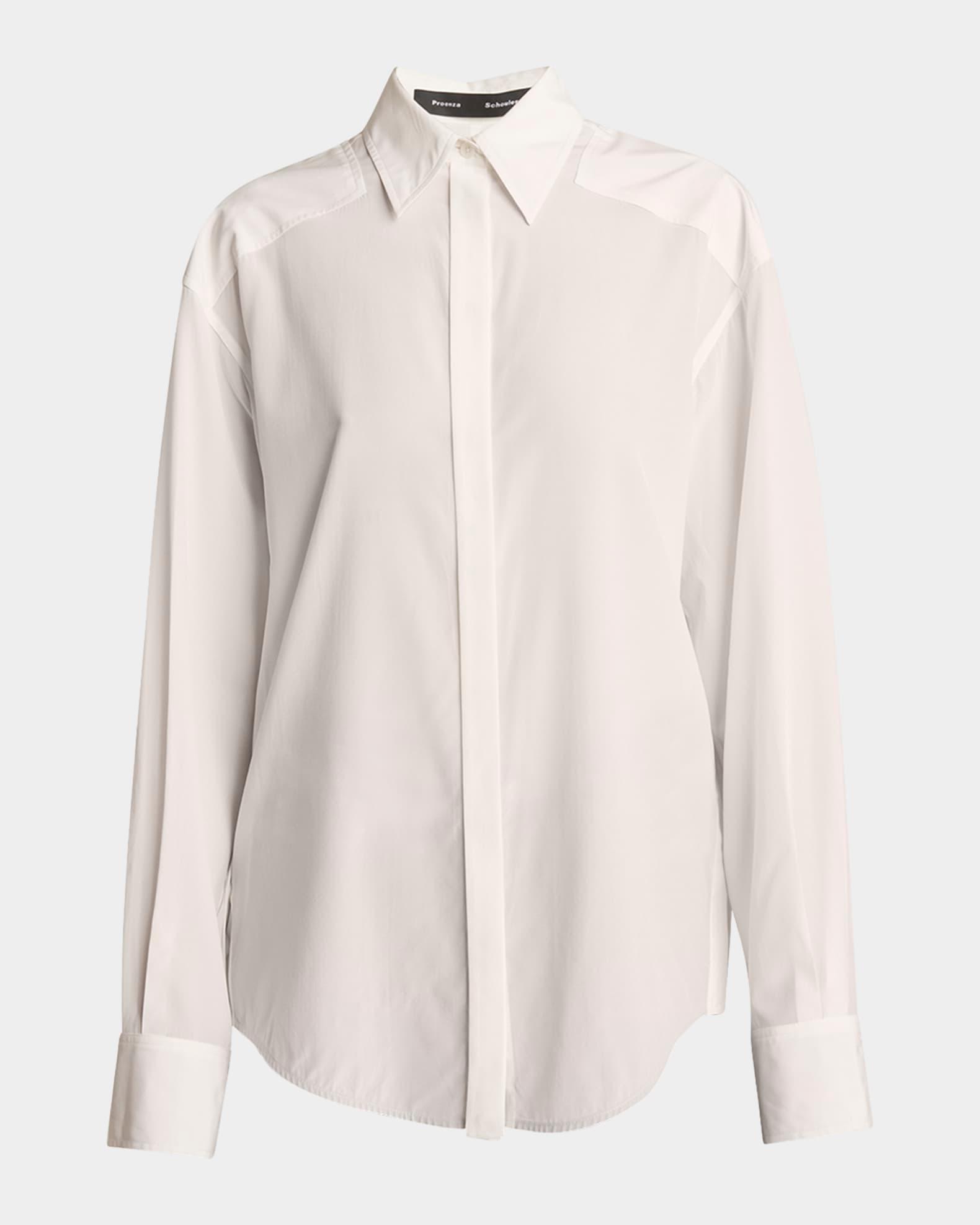 Demi Button-Down Stretch Silk Viscose Blouse Product Image