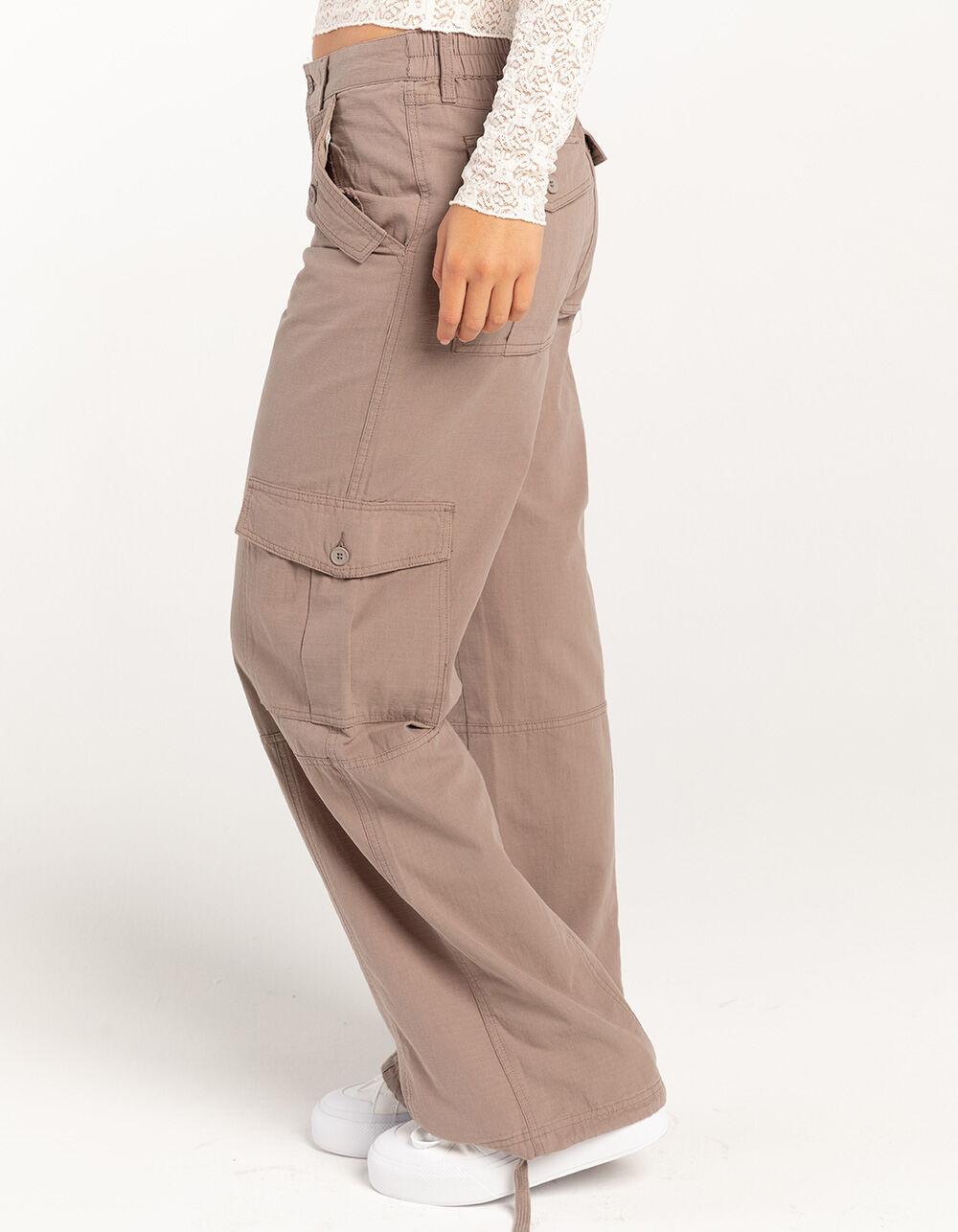 RSQ Womens Low Rise Ripstop Cargo Pants - TAUPE Product Image