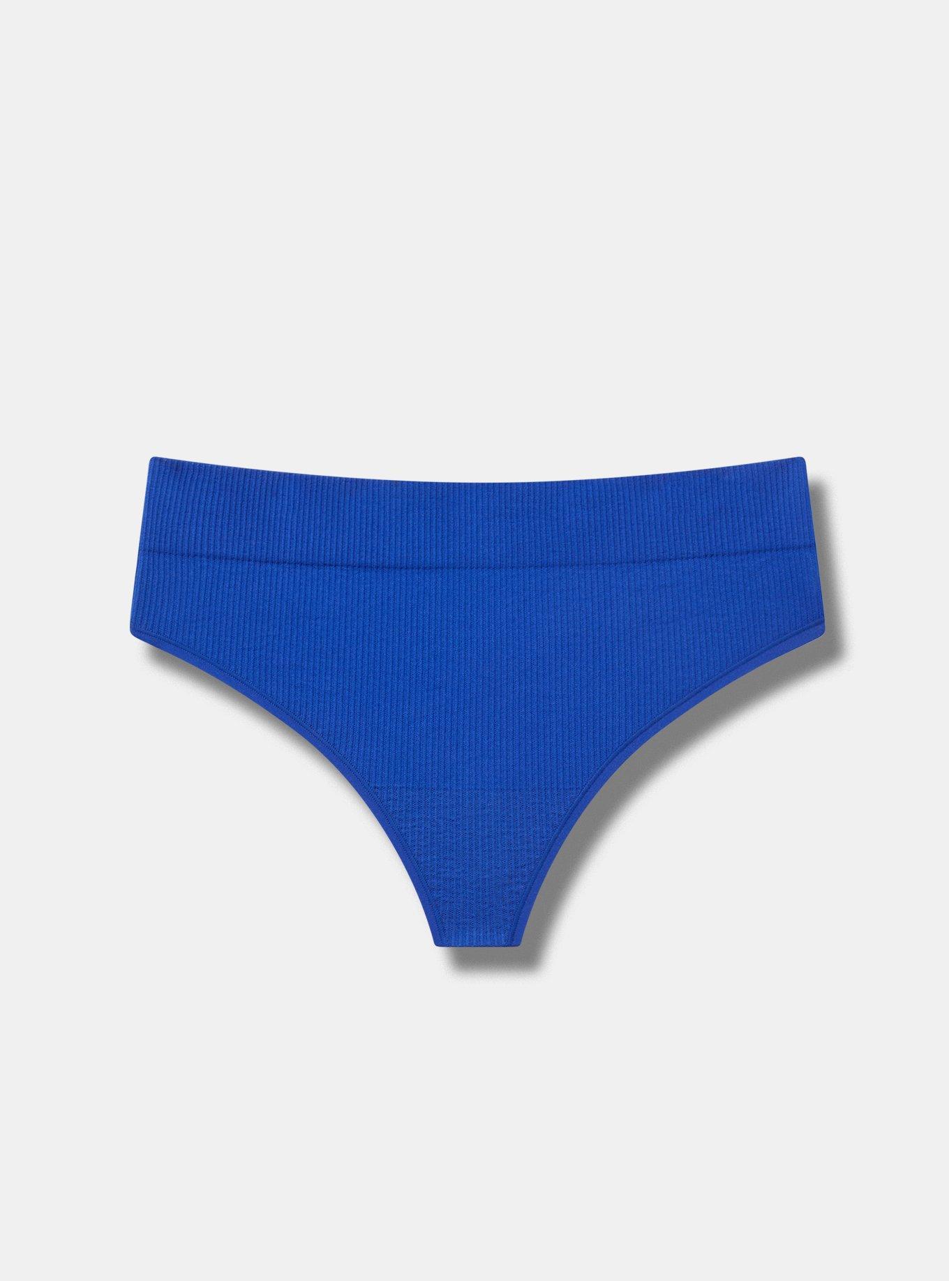 Seamless Ribbed High-Rise Thong Panty Product Image