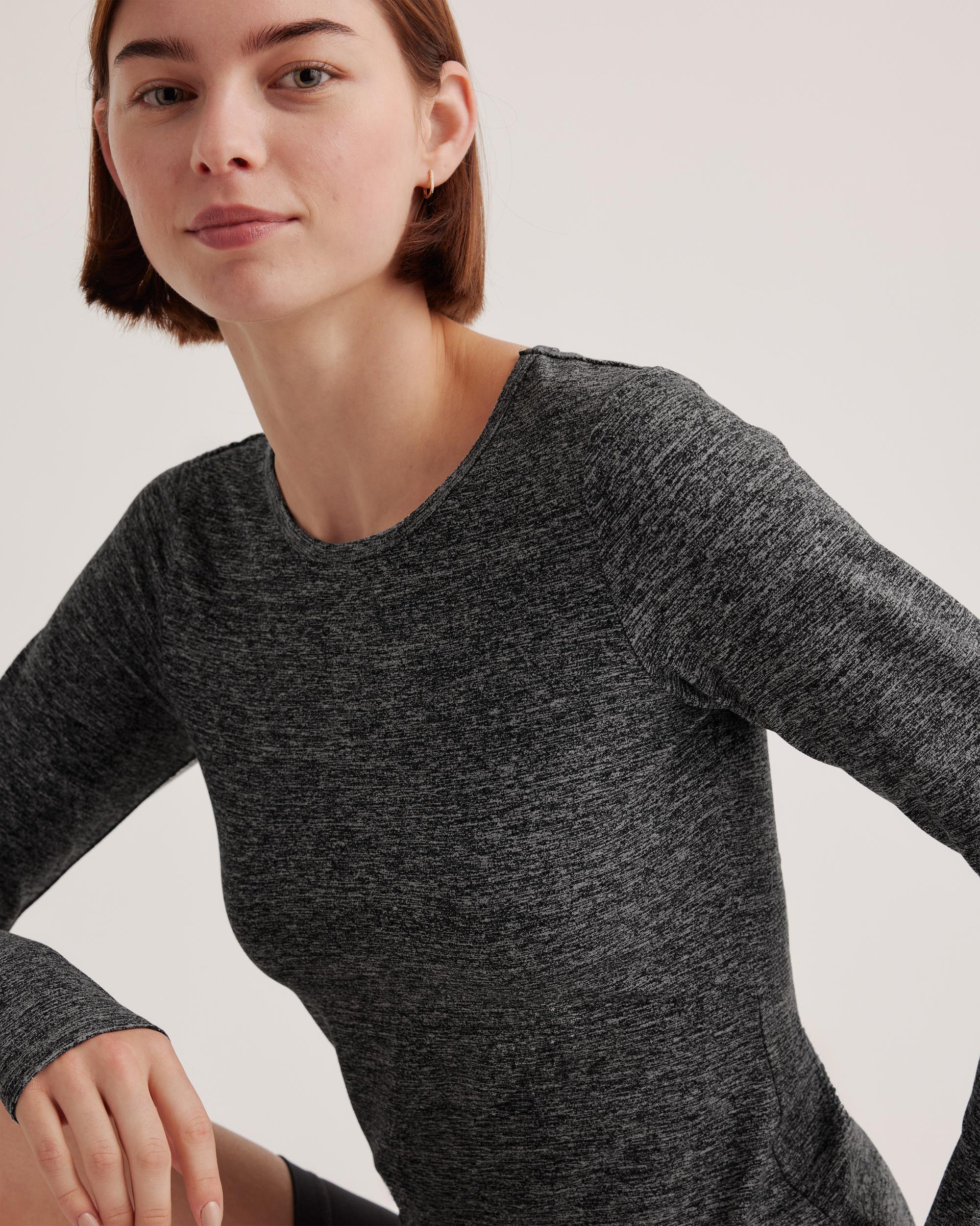 Quince | Women's Ultra-Soft Fitted Long Sleeve Top Size XL, Polyester Product Image