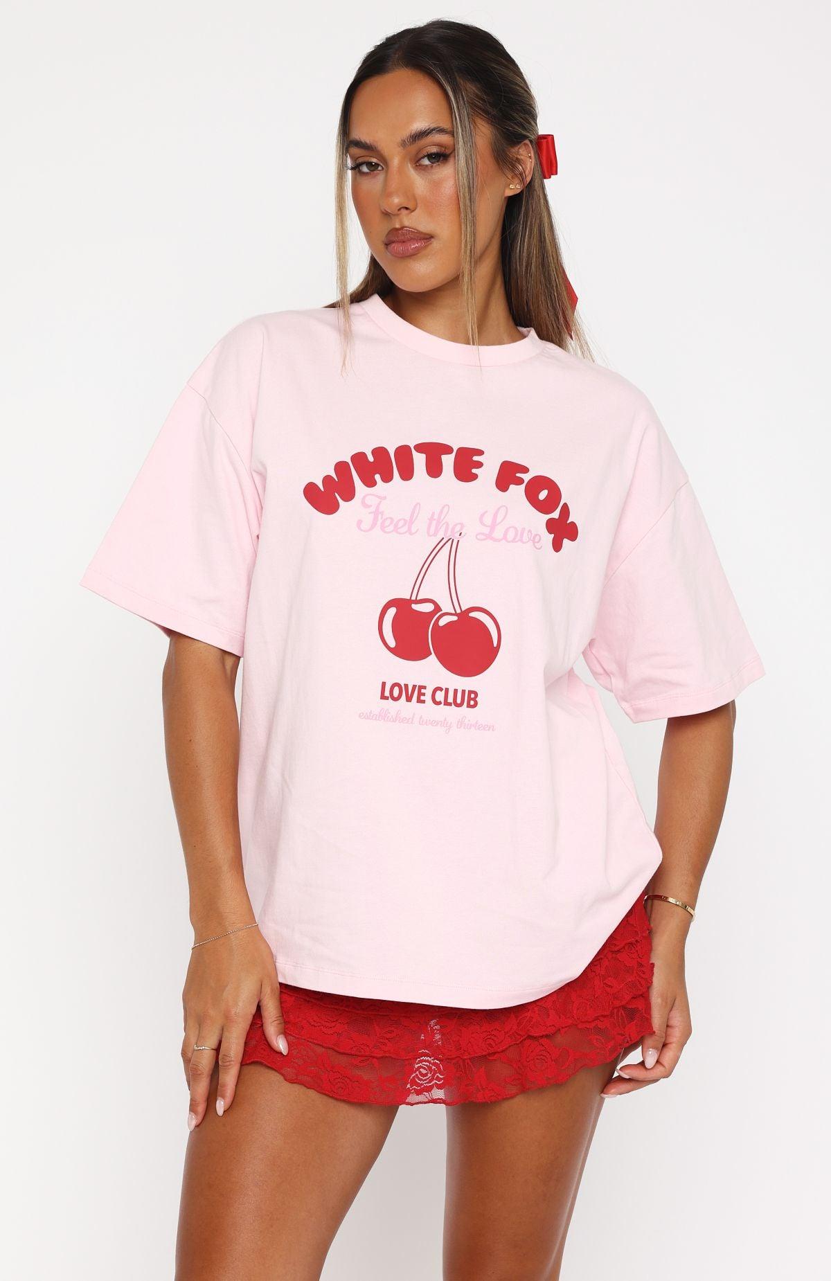 Love Me Tender Oversized Tee Pink Product Image