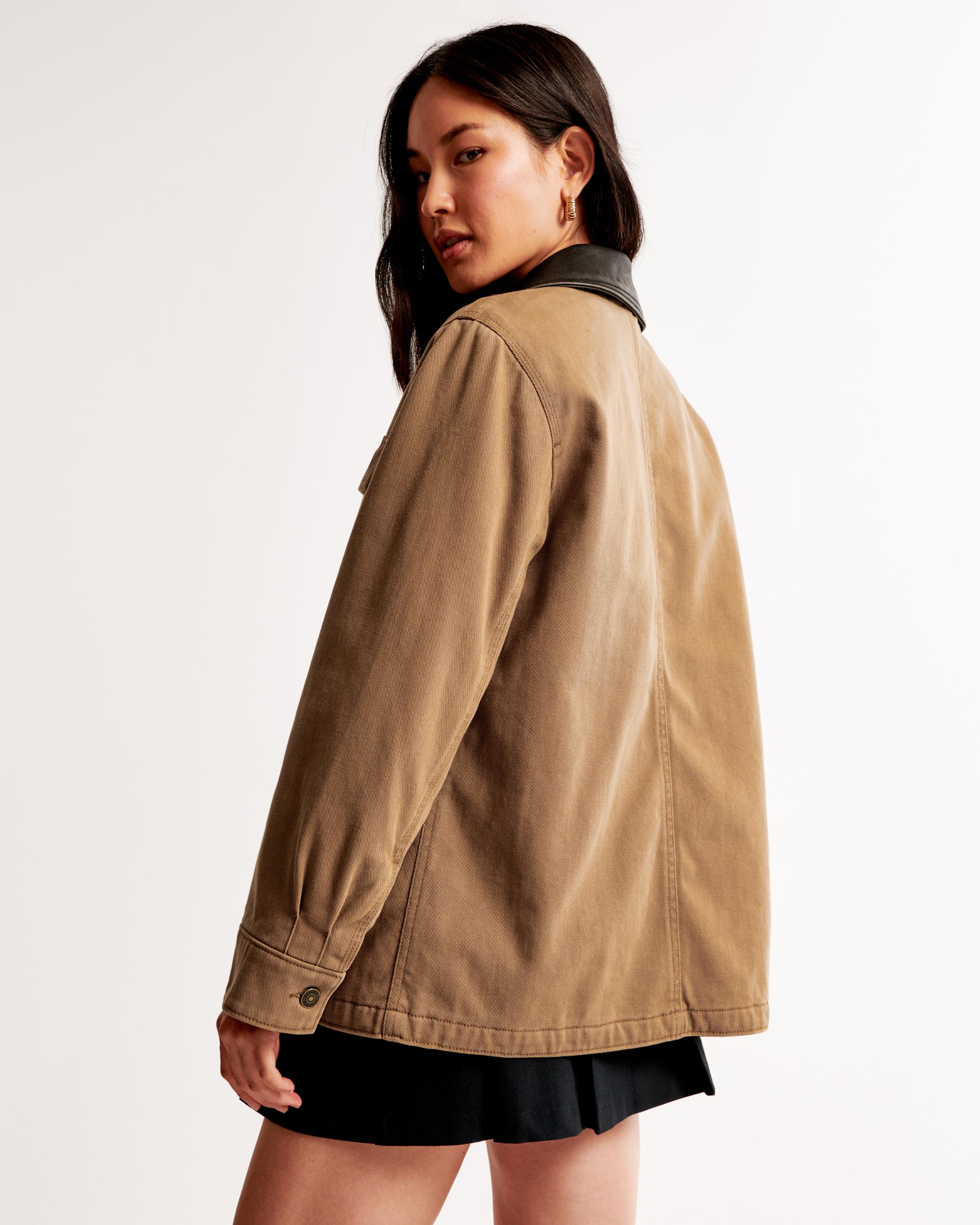 Mid-Length Twill Workwear Jacket Product Image