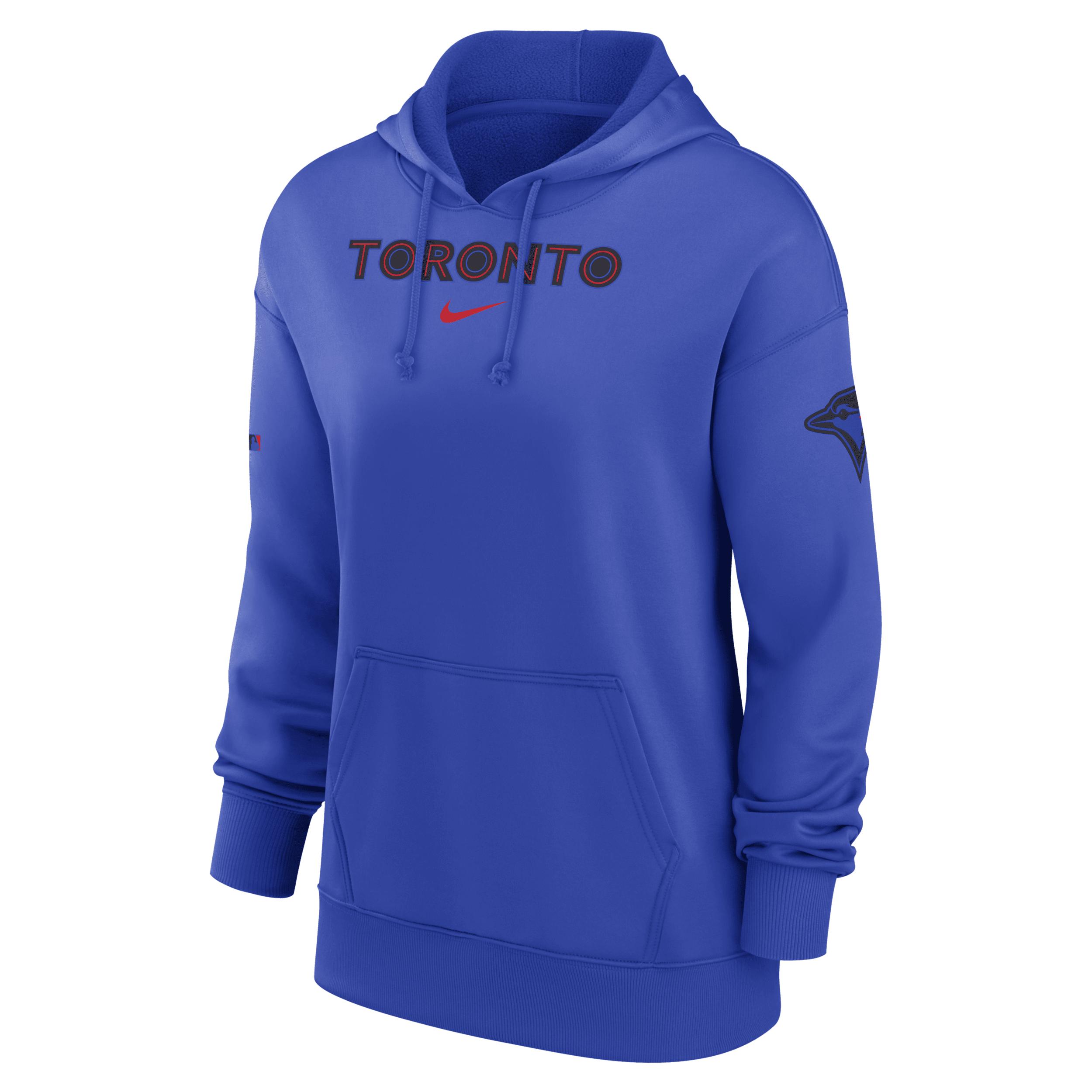 Women's Cleveland Guardians Authentic Collection City Connect Nike Therma MLB Pullover Hoodie Product Image
