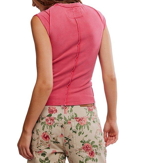 Free People Ever Had Crew Neck Short Sleeve Knit Tee Product Image