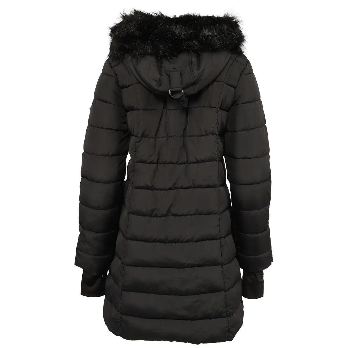 Steve Madden Women's Jacket with Faux Fur Hood Female Product Image