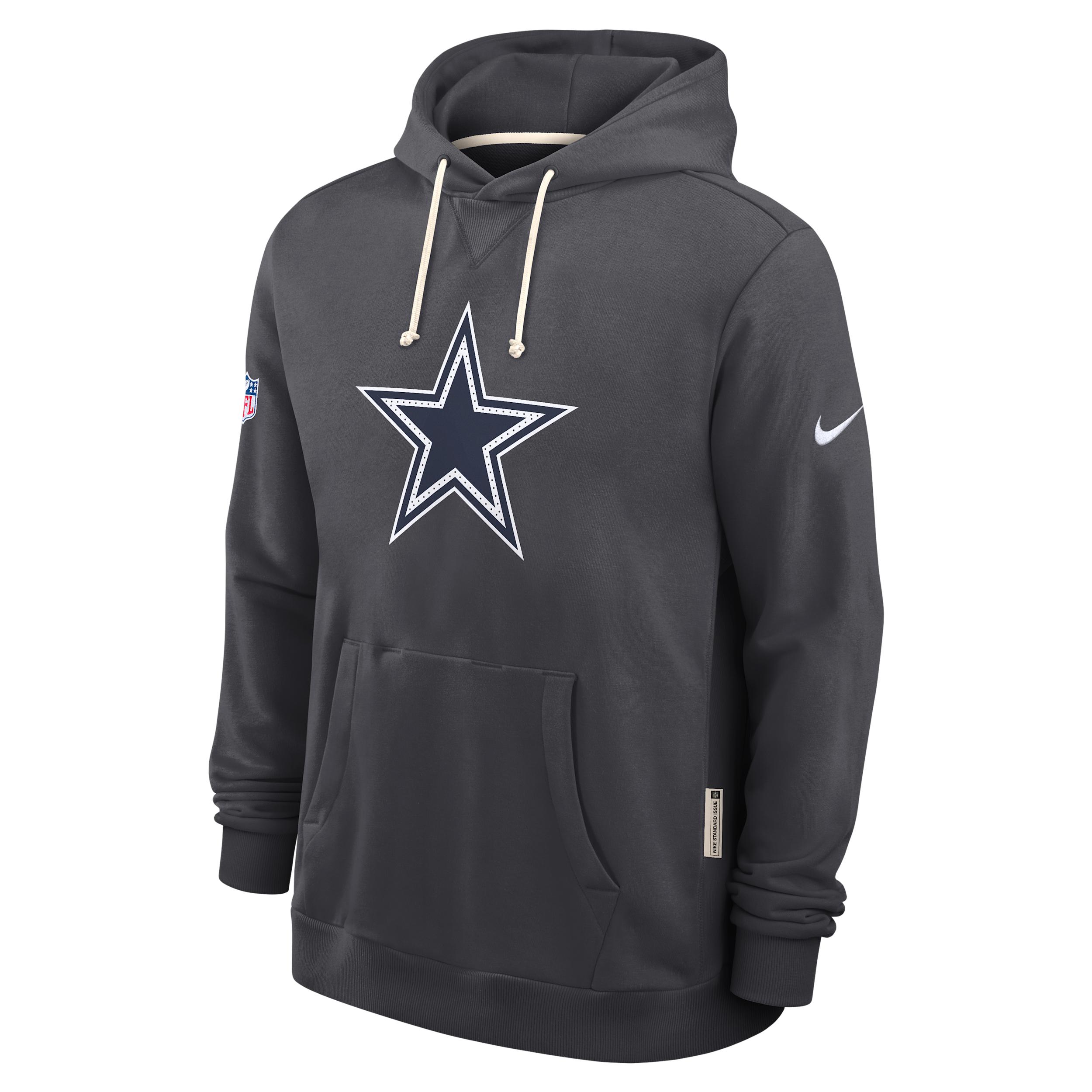 Dallas Cowboys Initial Home Sideline Nike Mens Dri-FIT NFL Pullover Hoodie | 03AZ06F7RD-A0M Product Image