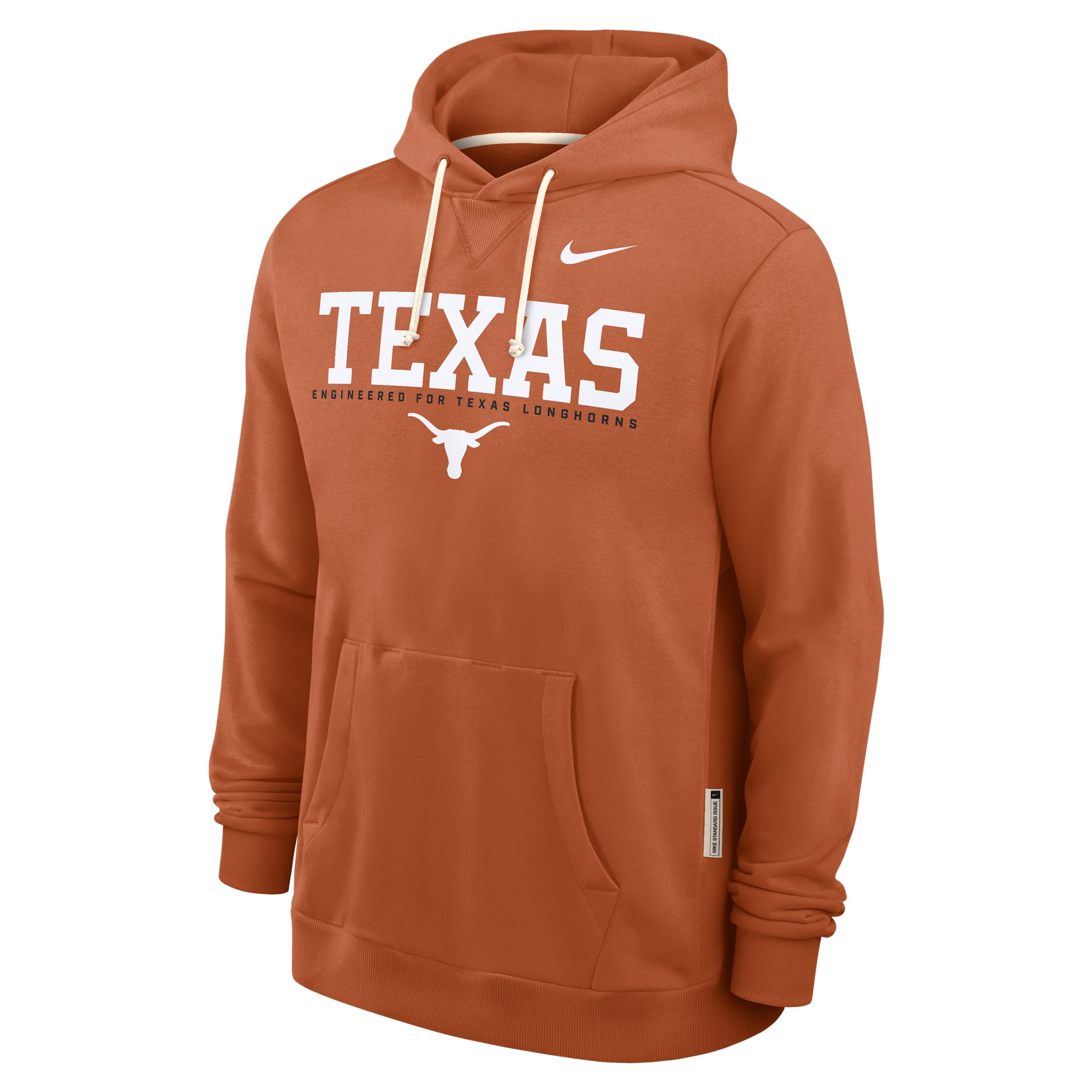 Texas Sideline Nike Mens Dri-FIT College Pullover Hoodie | 03AZ81FTXE-HSY Product Image