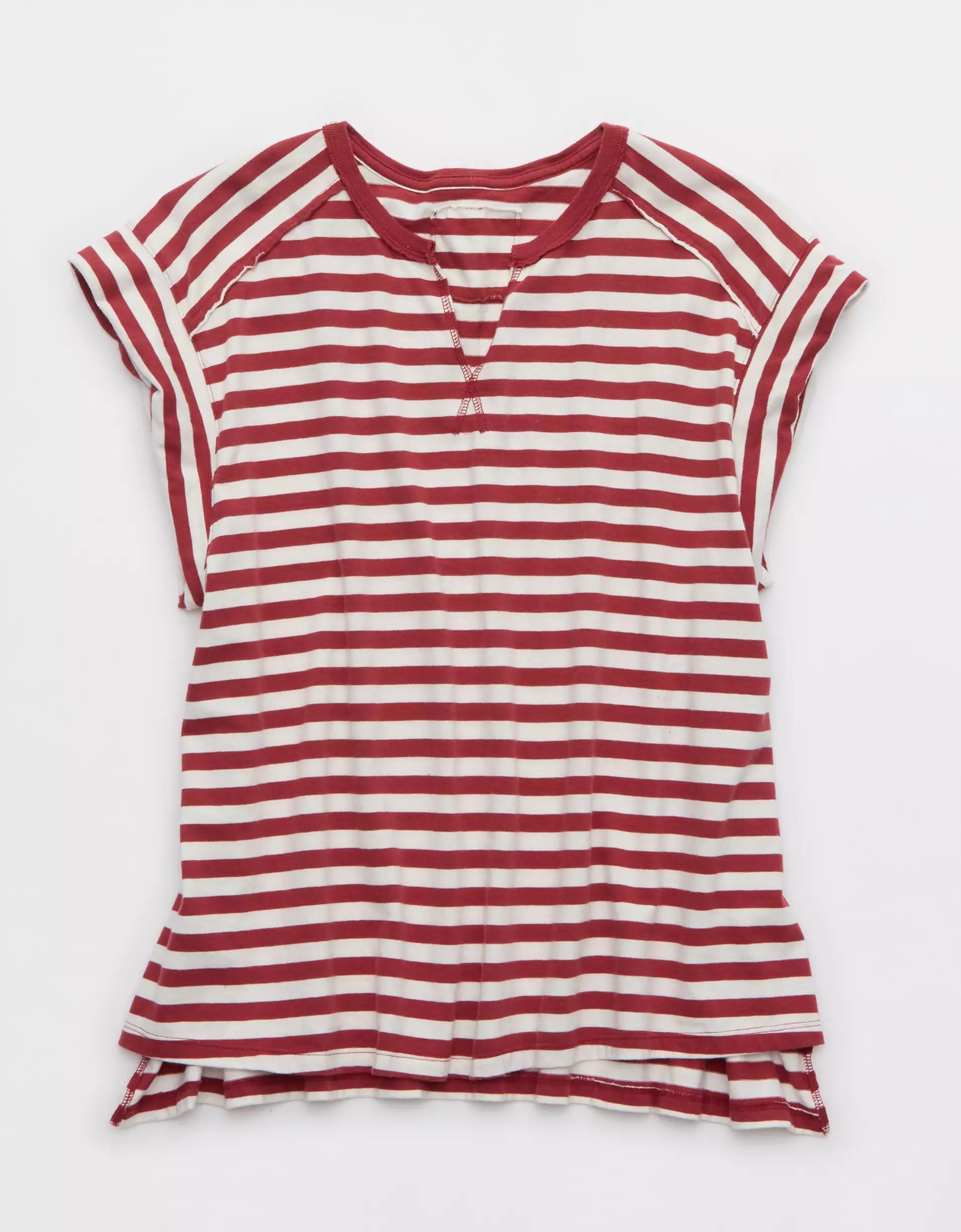 Aerie Summer Breeze Notch Neck T-Shirt Product Image