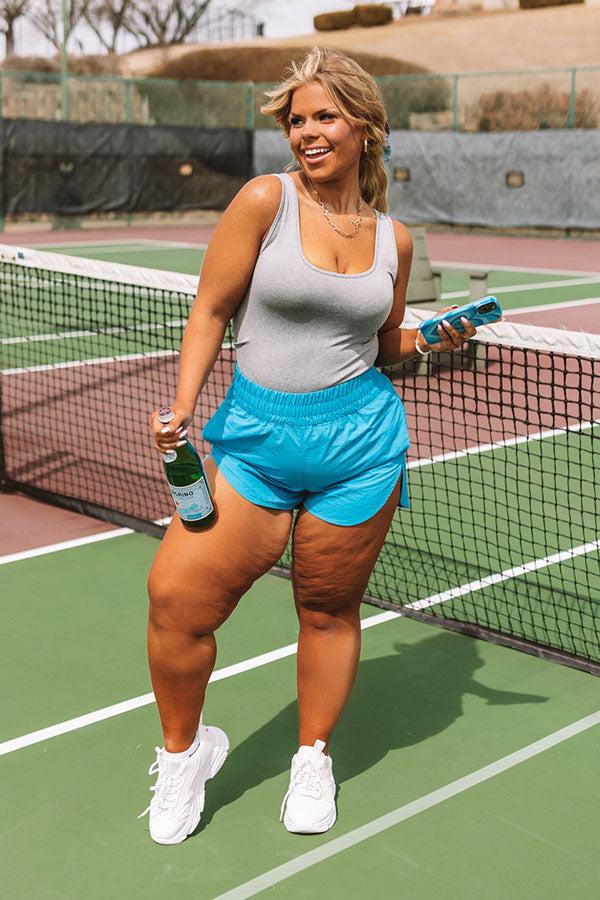 Extra Cardio High Waist Windbreaker Shorts In Ocean Blue Product Image