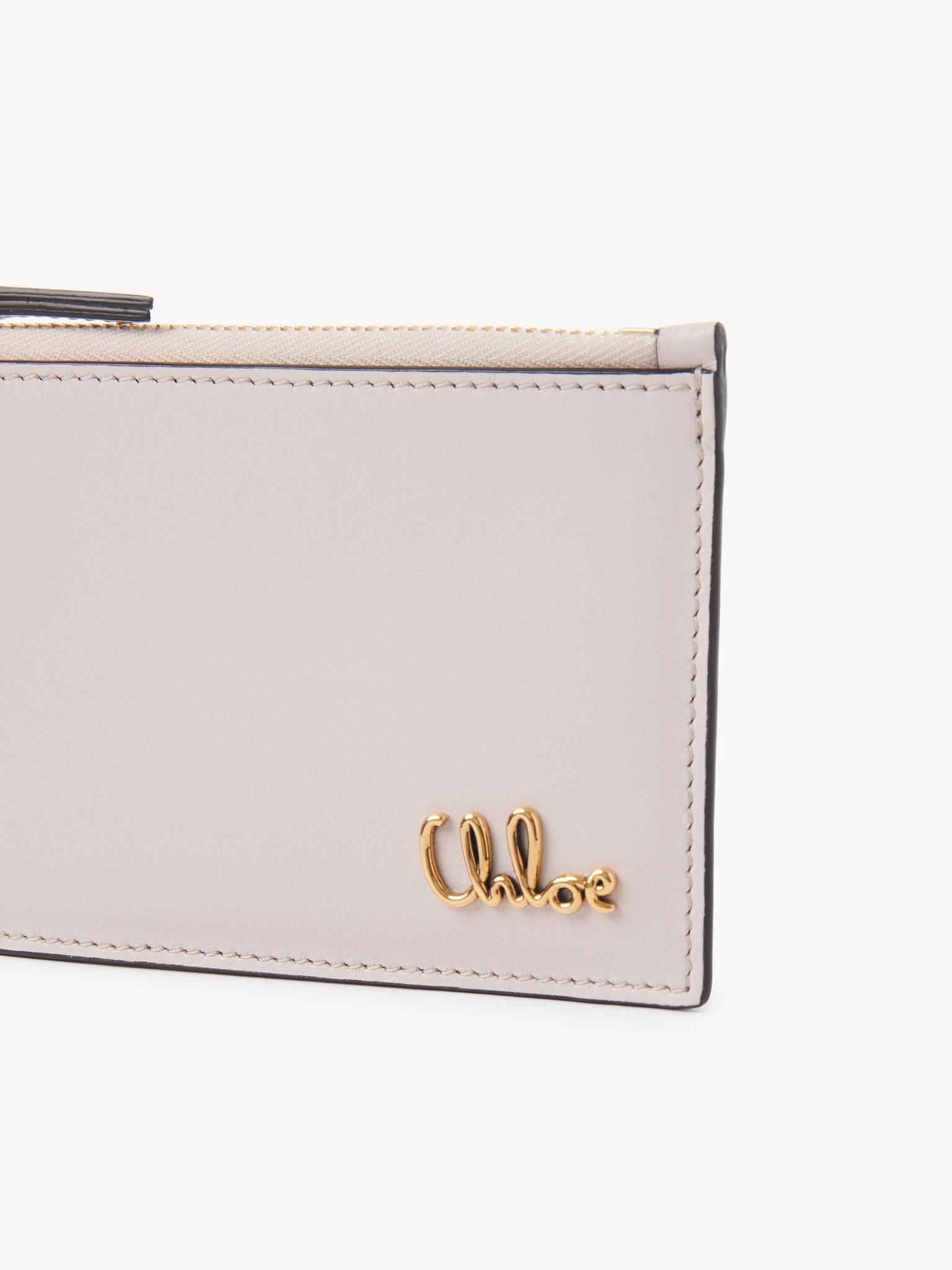 Small Chloé Iconic purse with card slots in grained leather Product Image