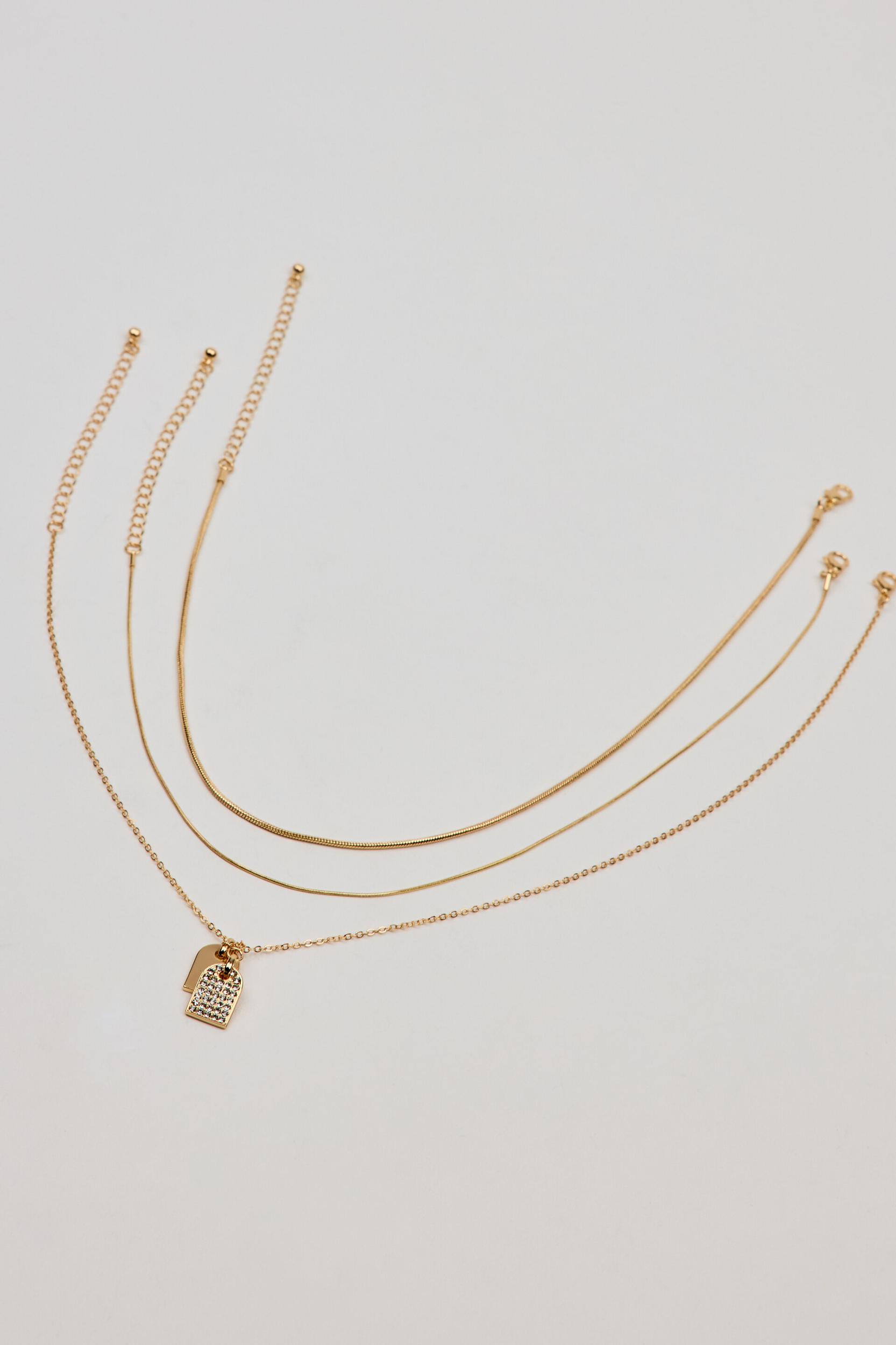 Set of 3 Dog Tags Necklaces Product Image