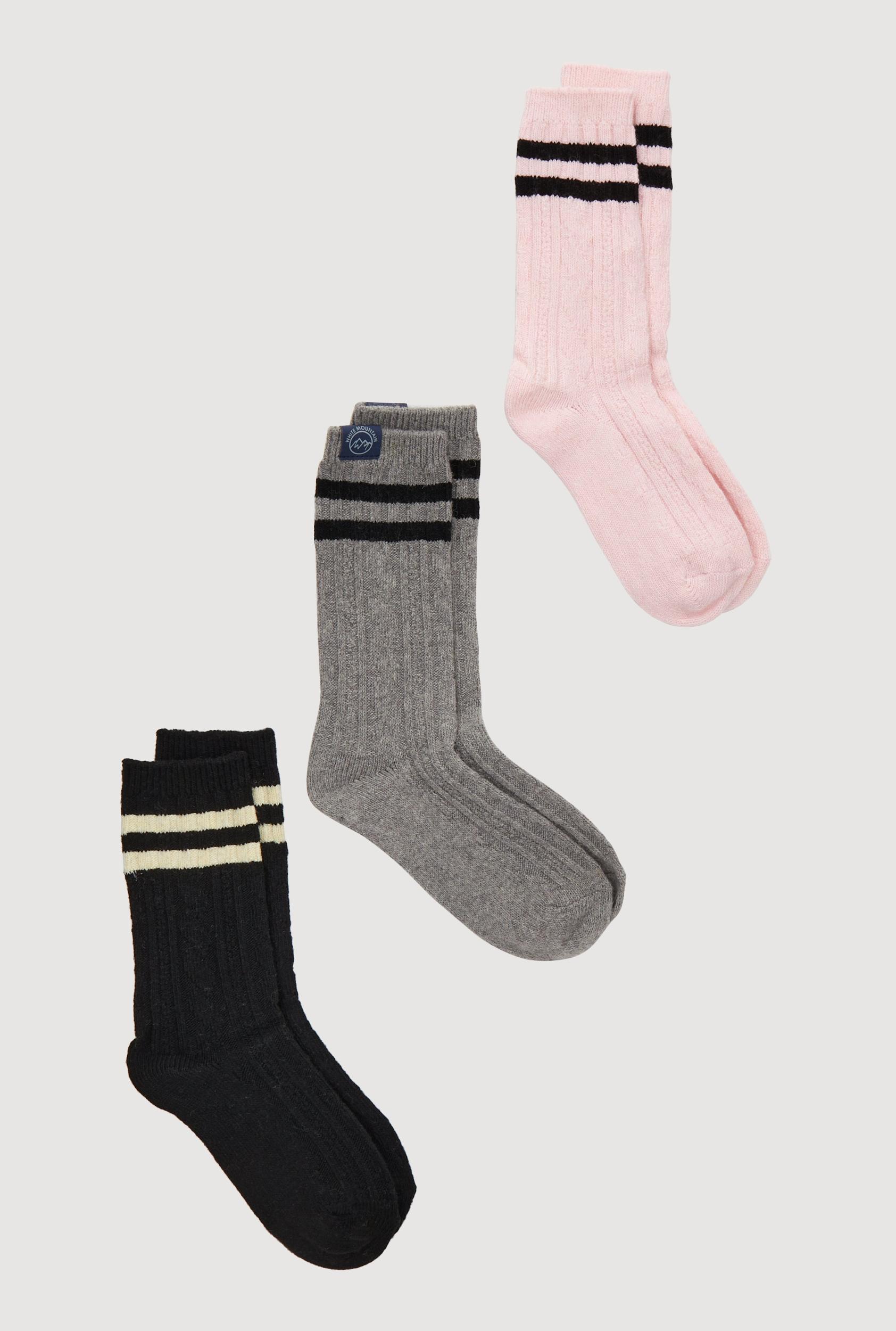 Striped Detail Boot Socks 3 Pack Female Product Image