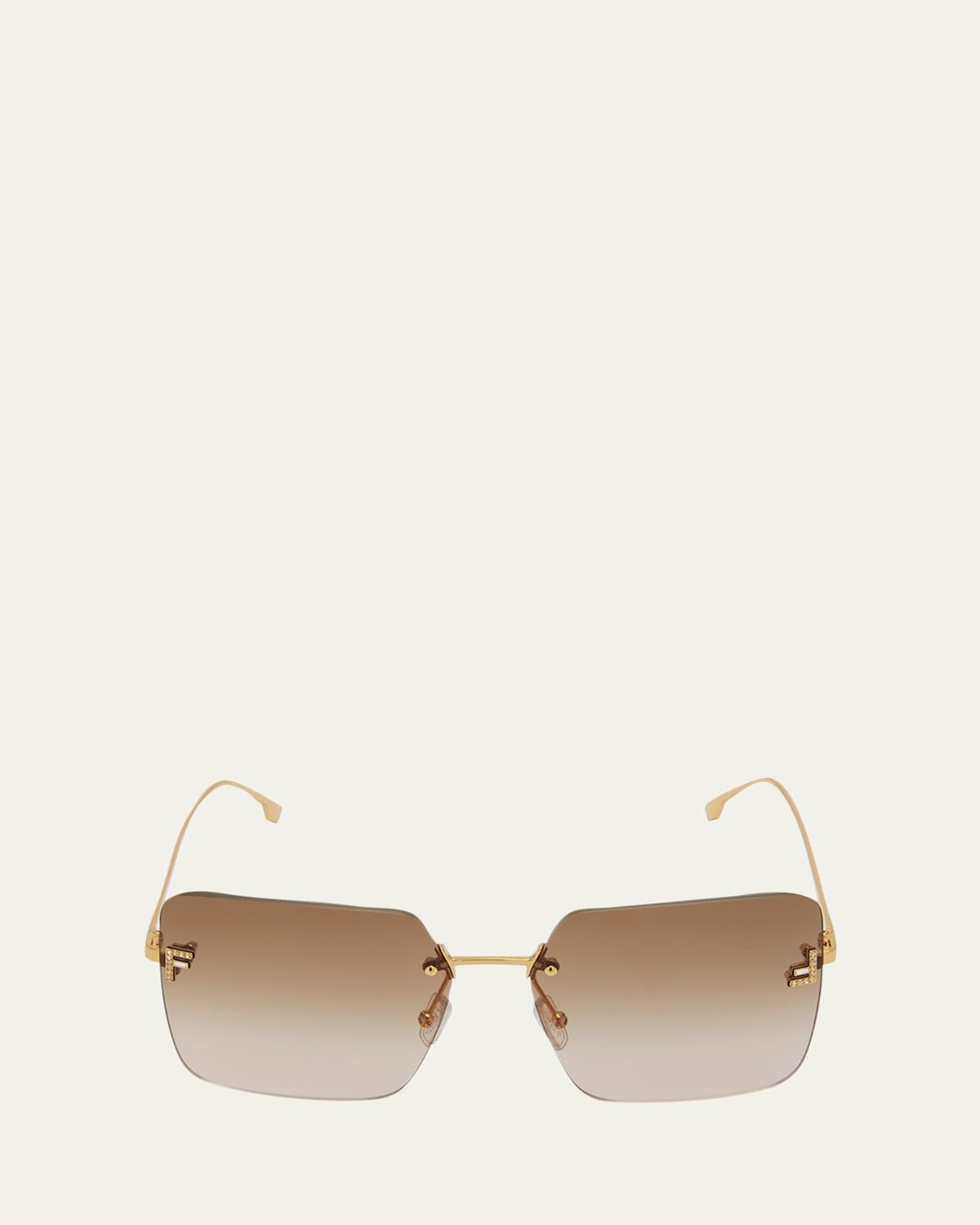 Fendi Rimless Square Sunglasses, 59mm Product Image