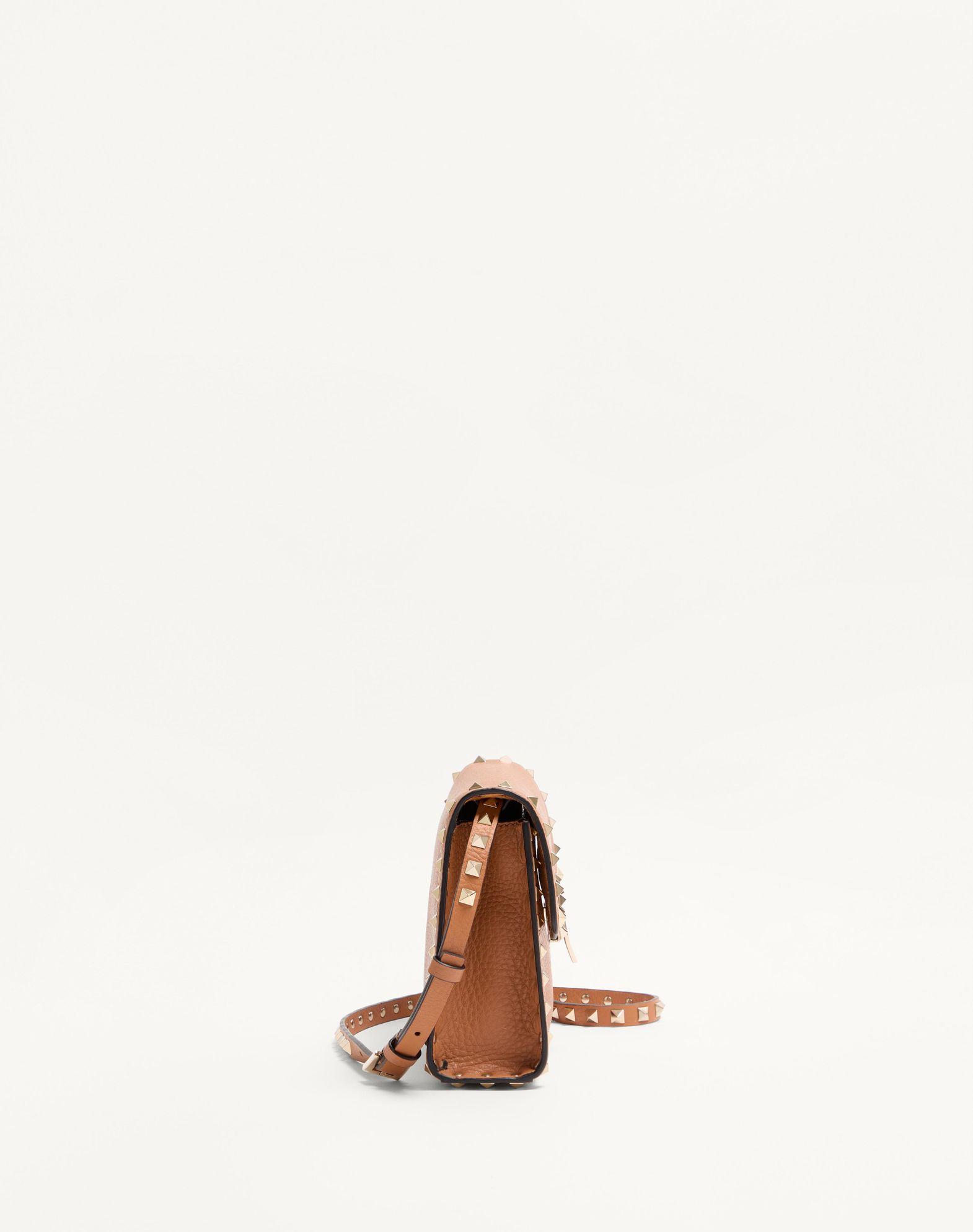 Small Rockstud Grainy Calfskin Crossbody Bag Product Image