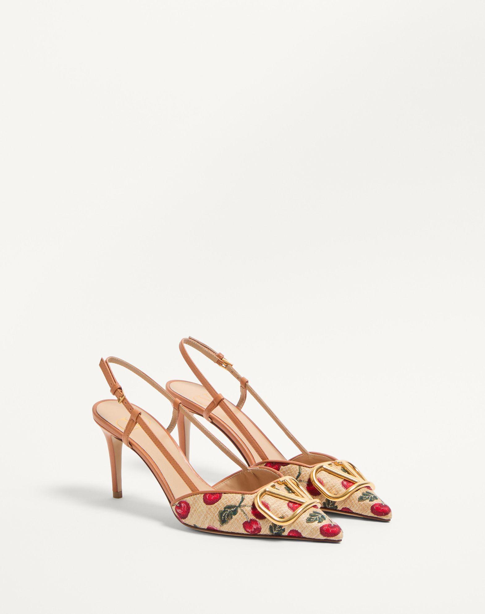 Vlogo Signature Slingback Pumps In Cherryfic Pattern 80Mm Product Image