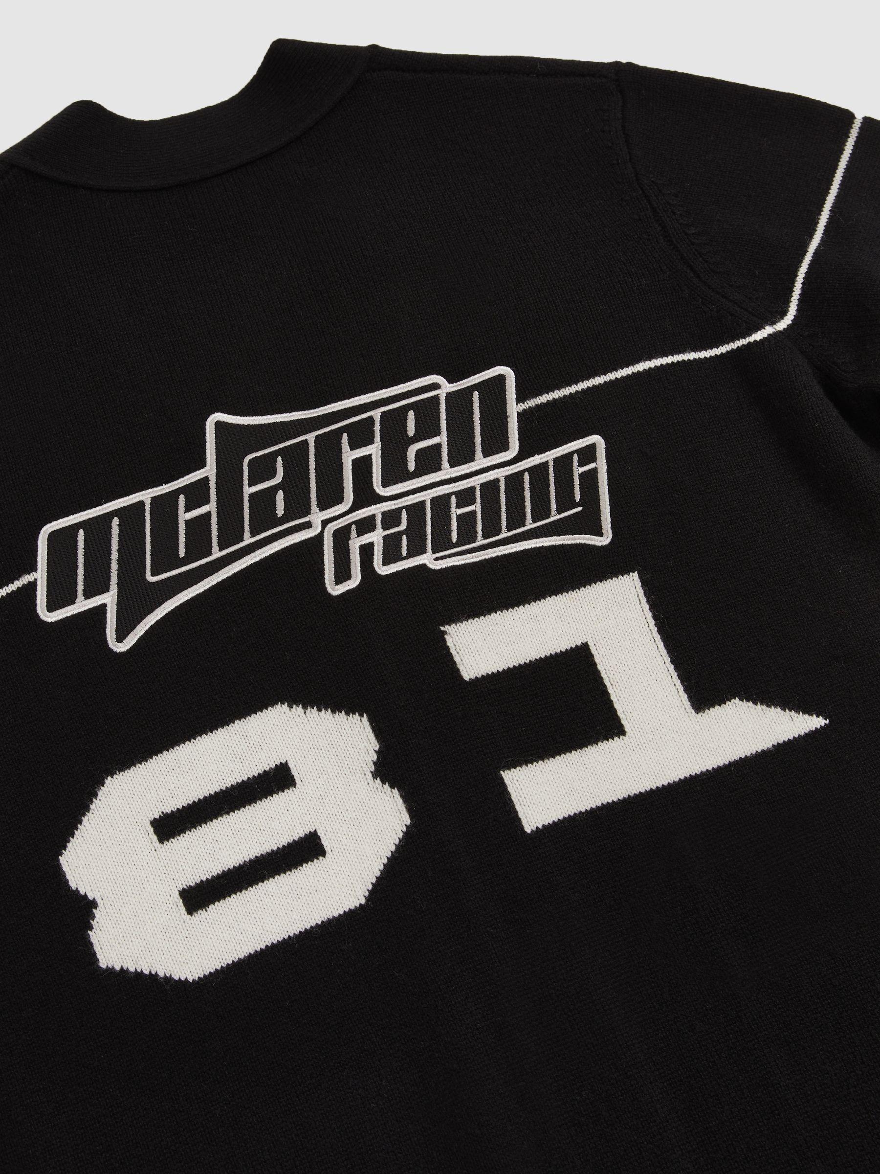 McLaren F1 Team Wool-Cashmere Varsity Cardigan in Black Product Image
