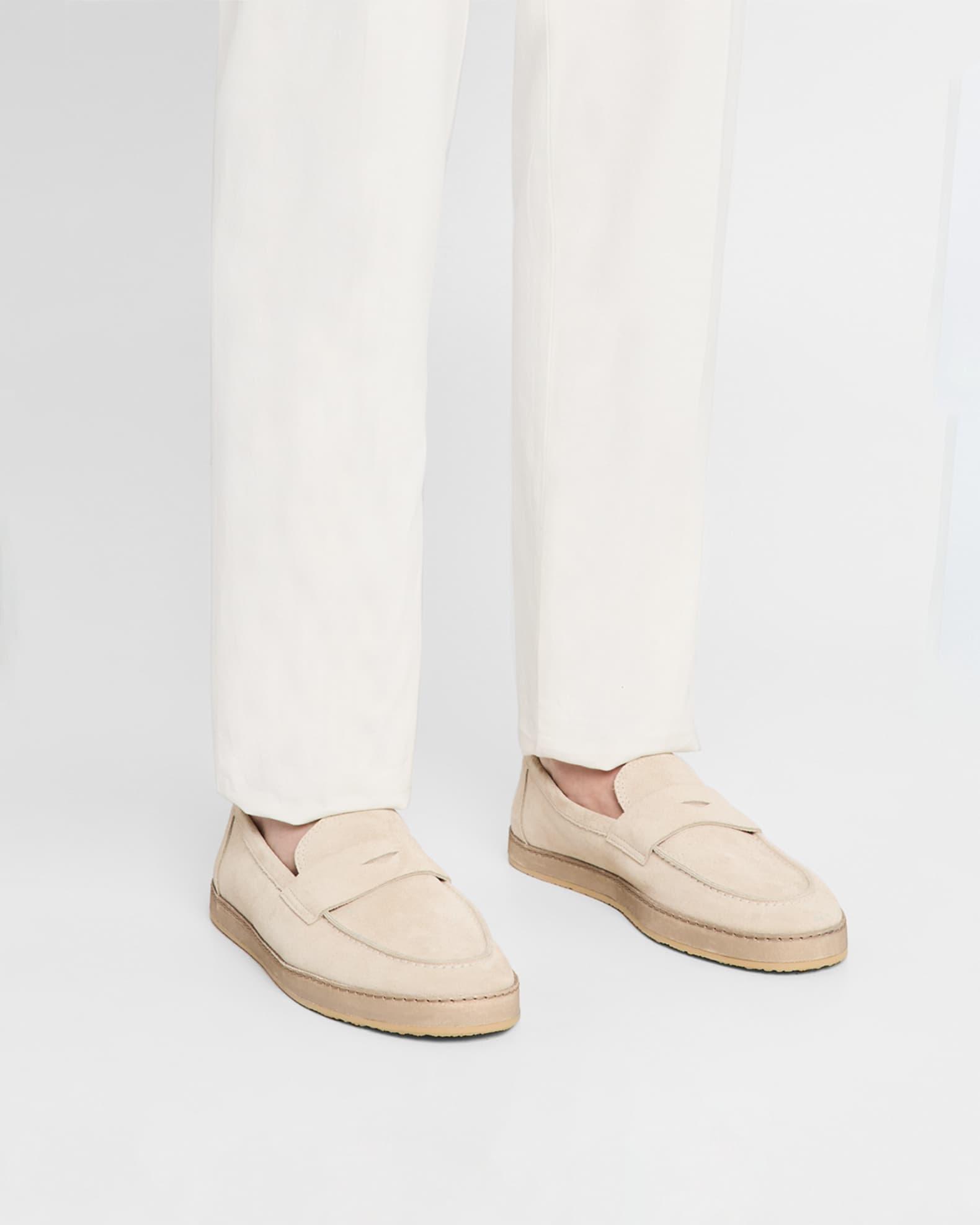 Men's Hybrid Suede Penny Loafers Product Image